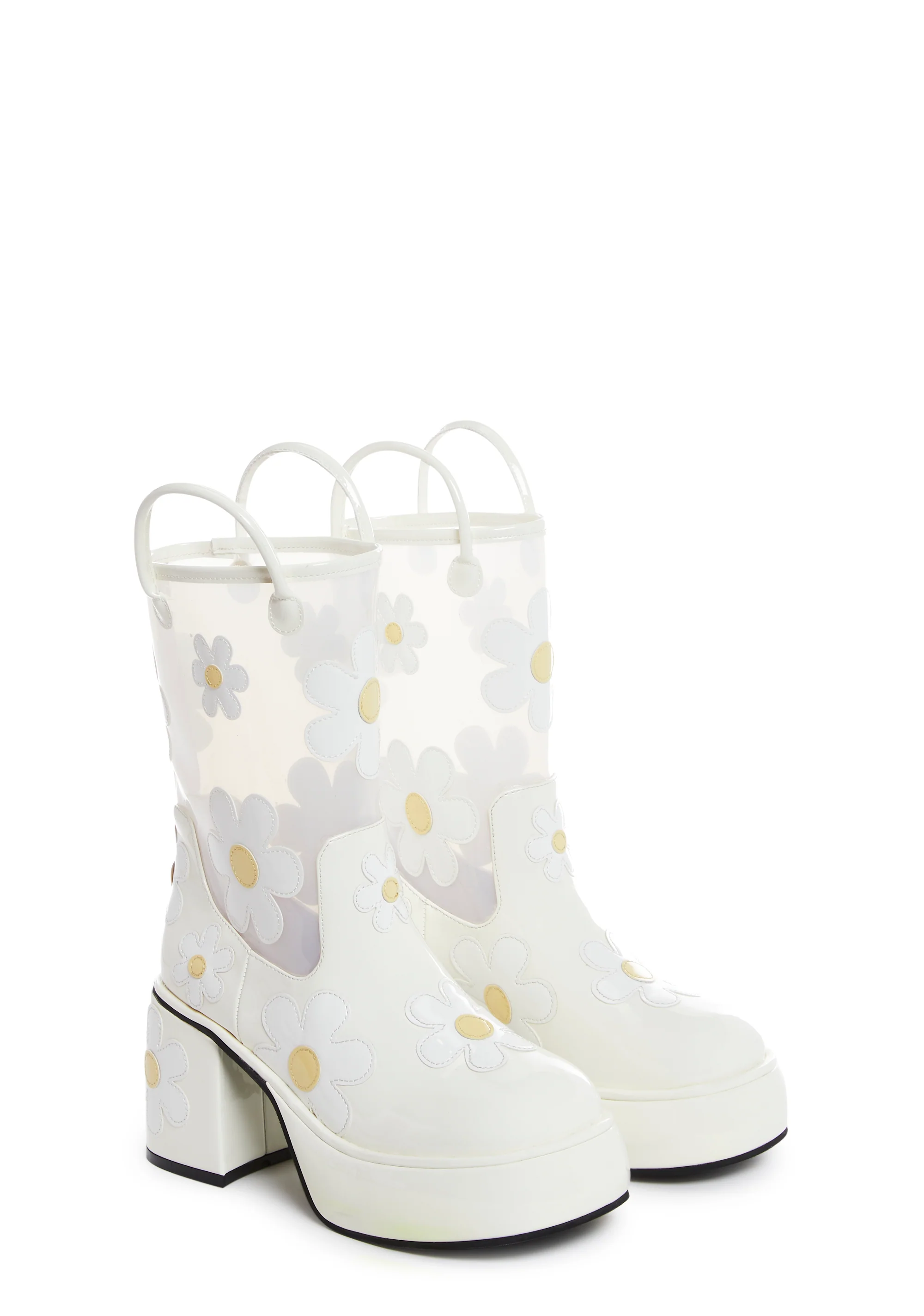 Chasing Daydreams Rain Booties - White - Image 2