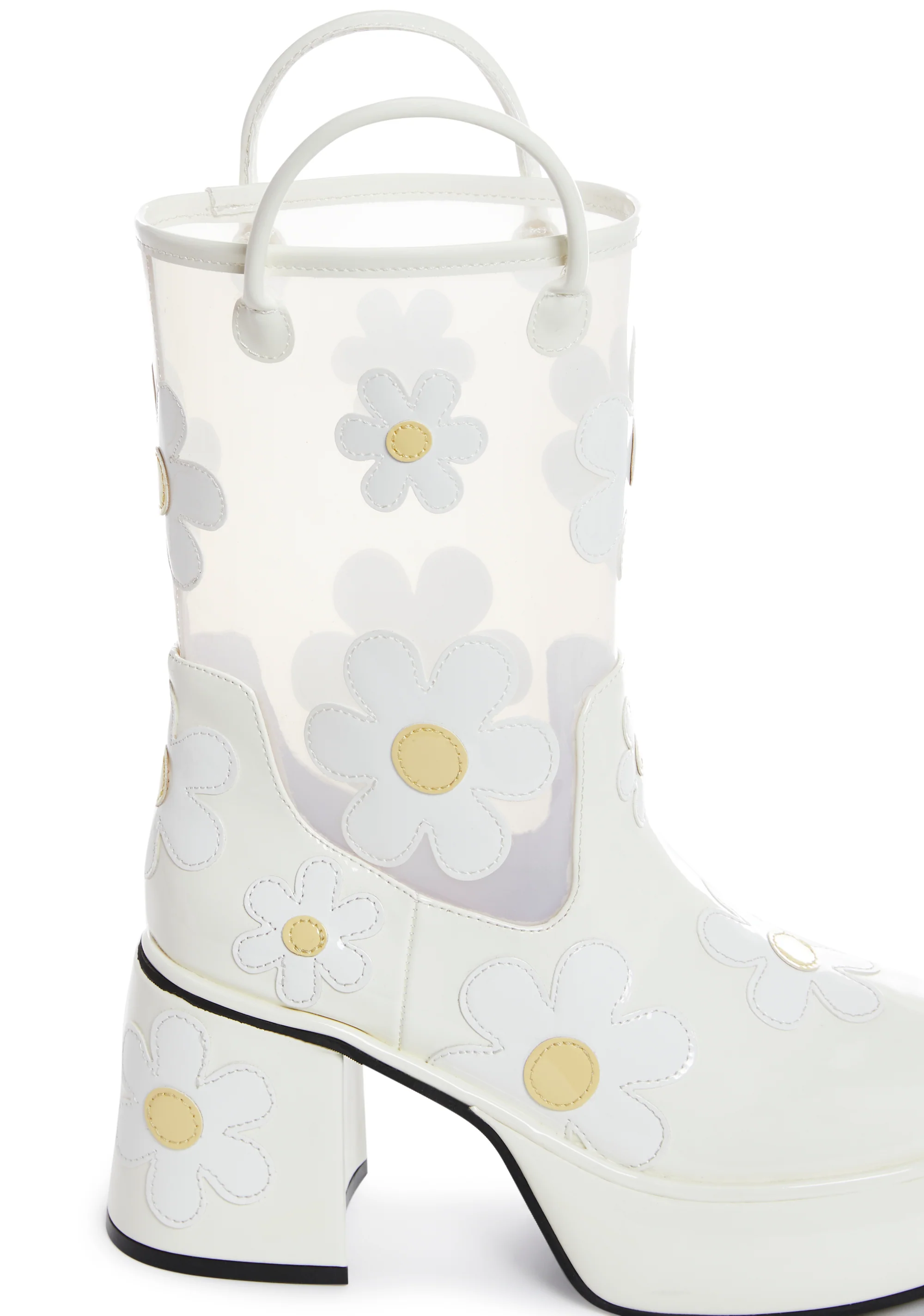 Chasing Daydreams Rain Booties - White - Image 3