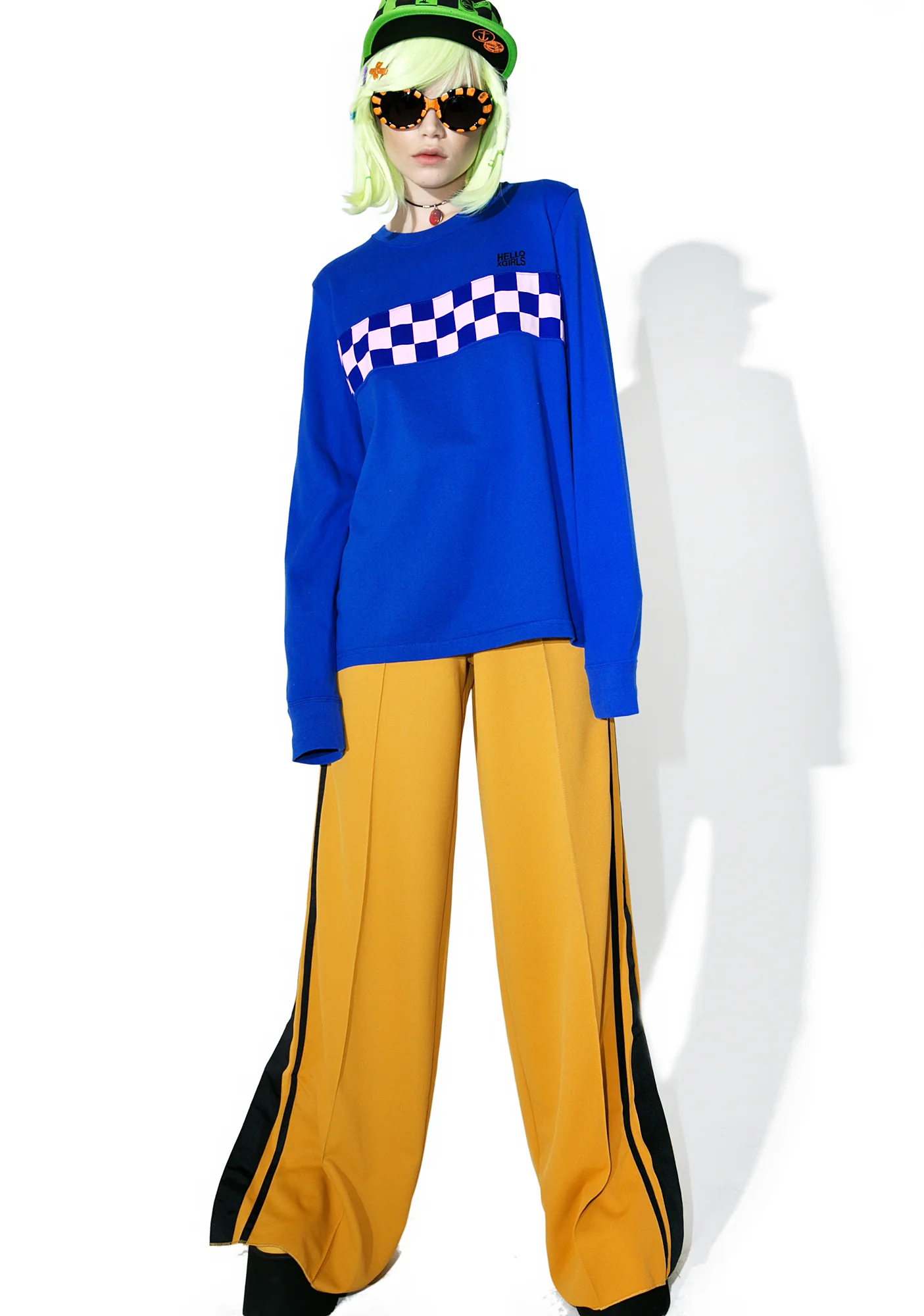 Checkered Panel Long Sleeve Tee - Image 5