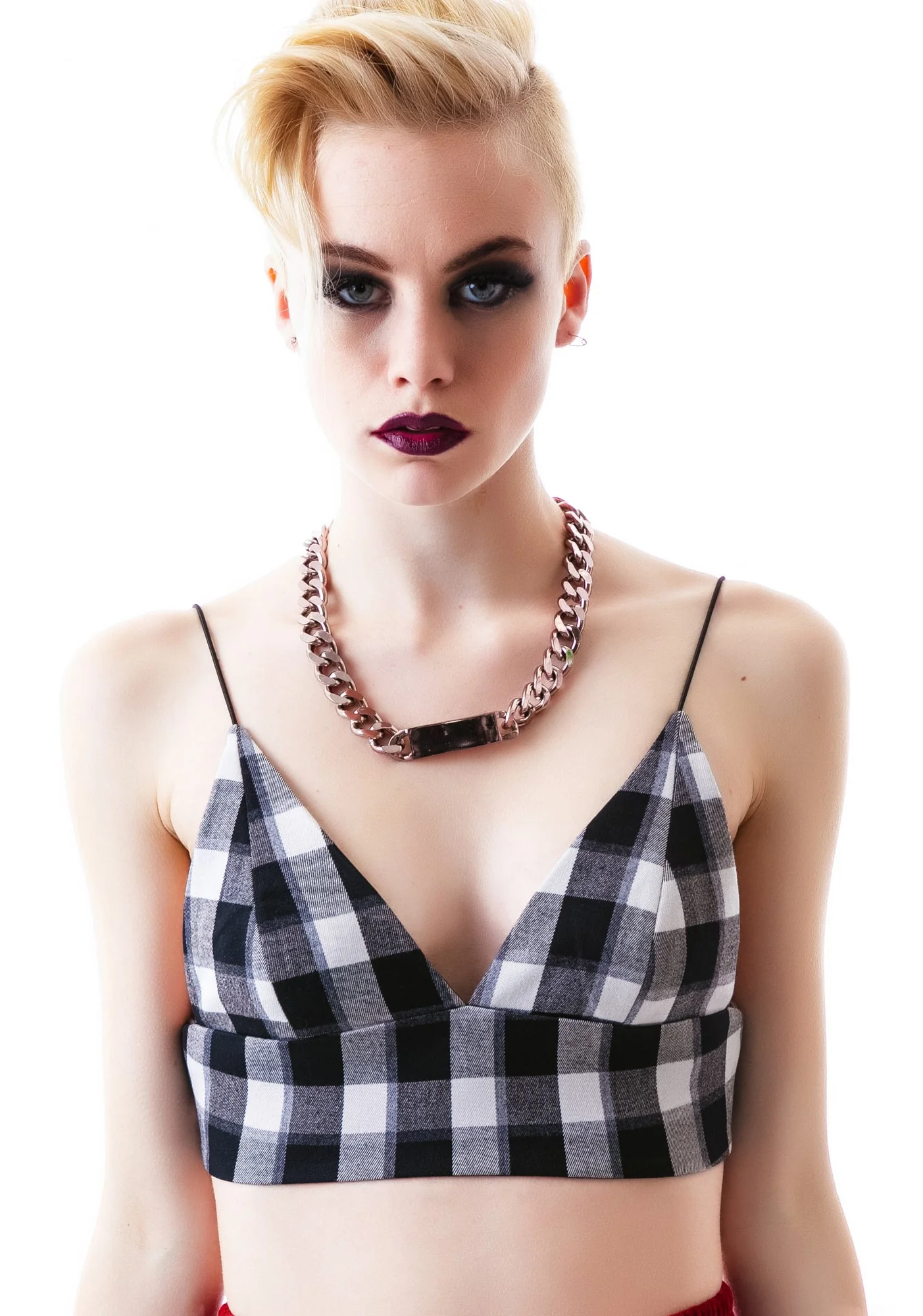 Checkered Past Bra - Red - Image 10