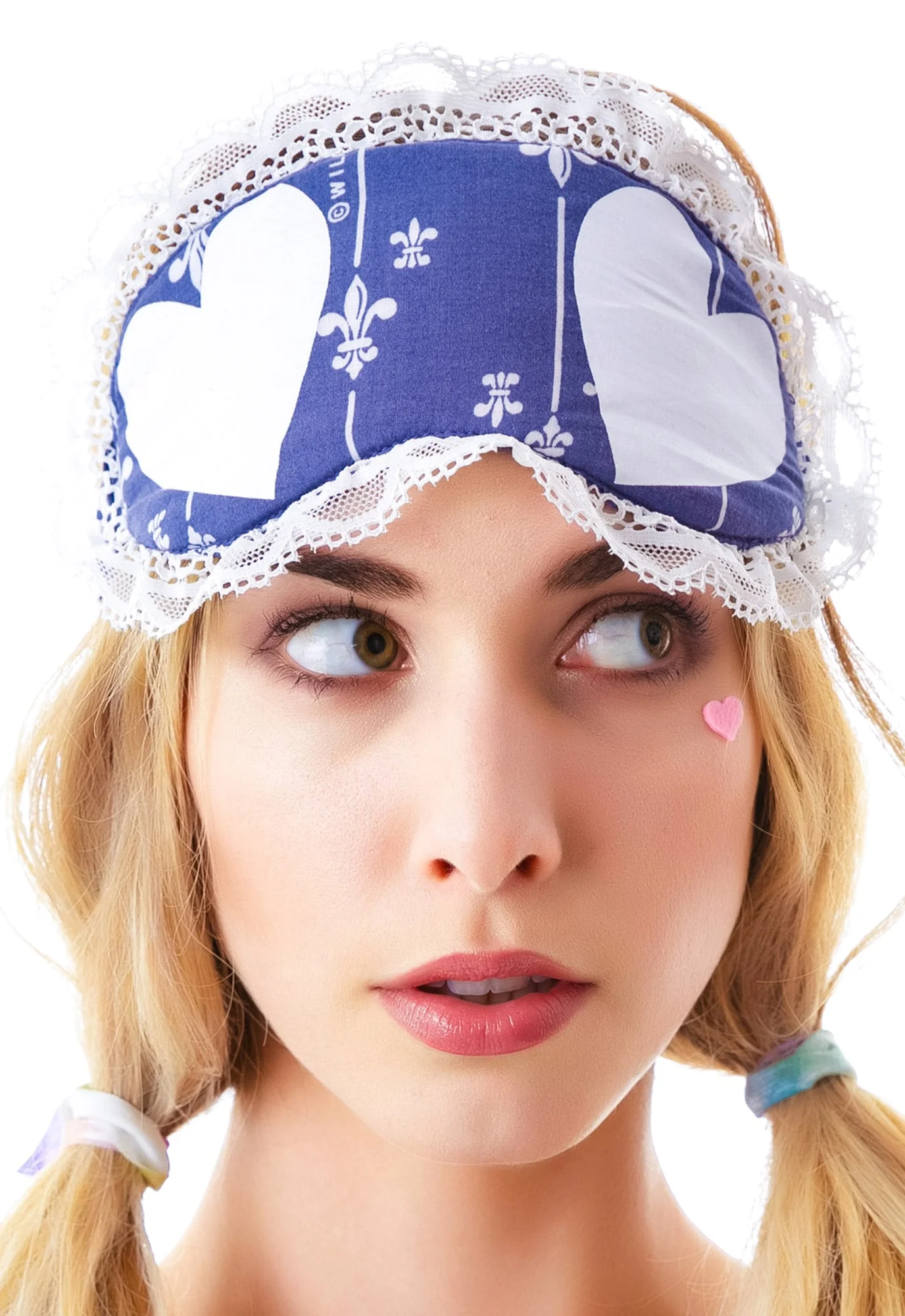 Cheeky Hearts Eye Mask - Gray - Image 3