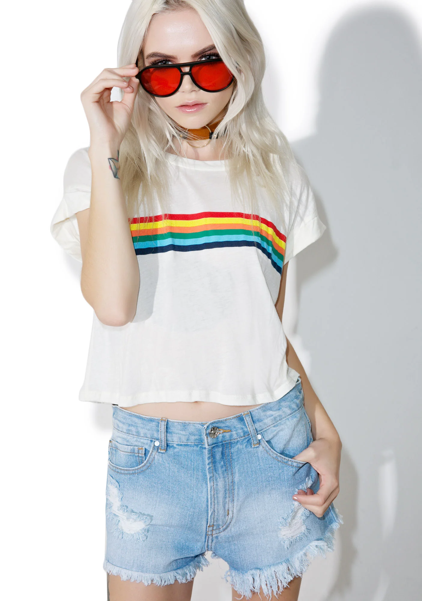 Cherry Denim Shorts - Image 5
