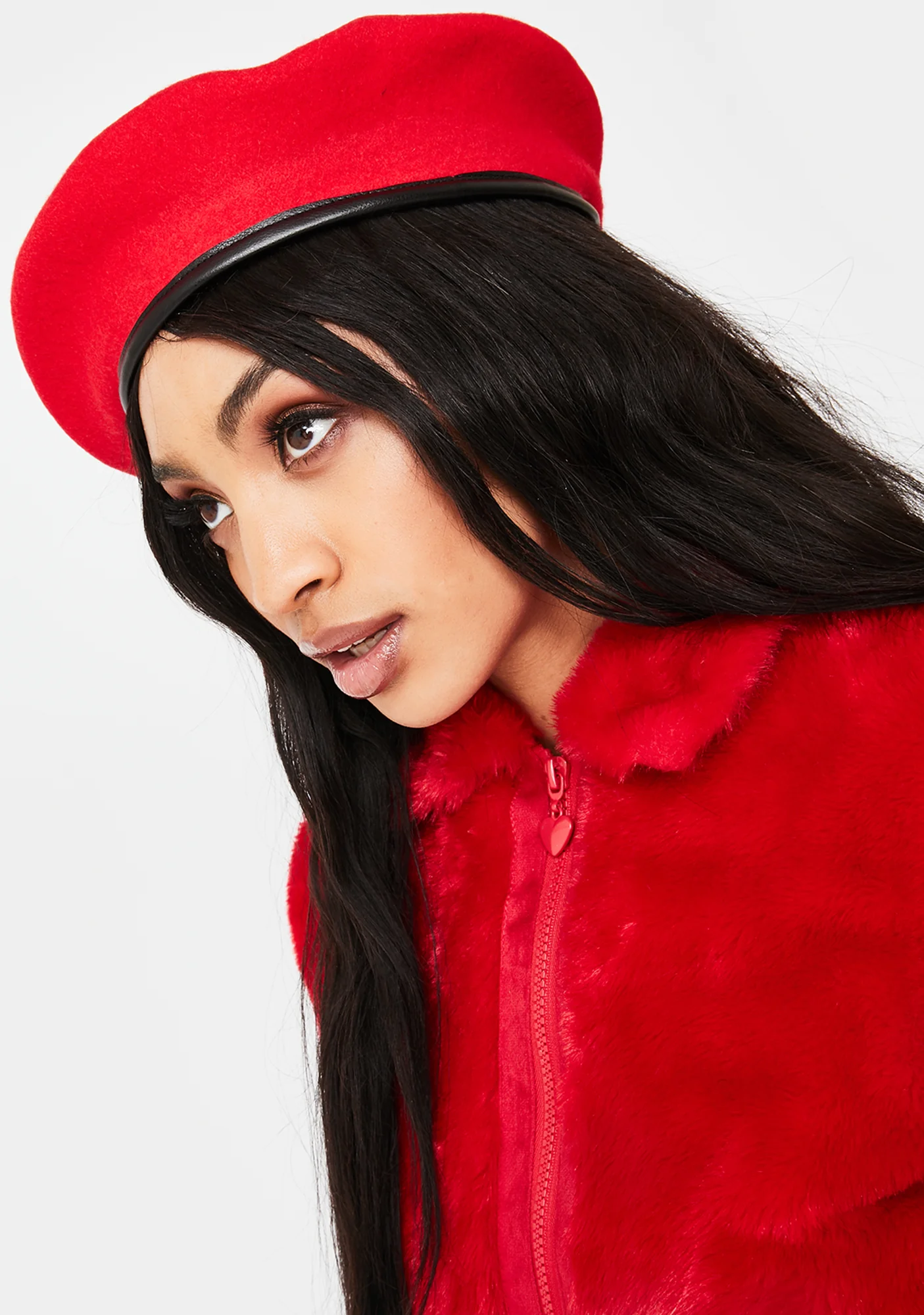 Cherry Feelin' Good Smiley Beret - Image 3