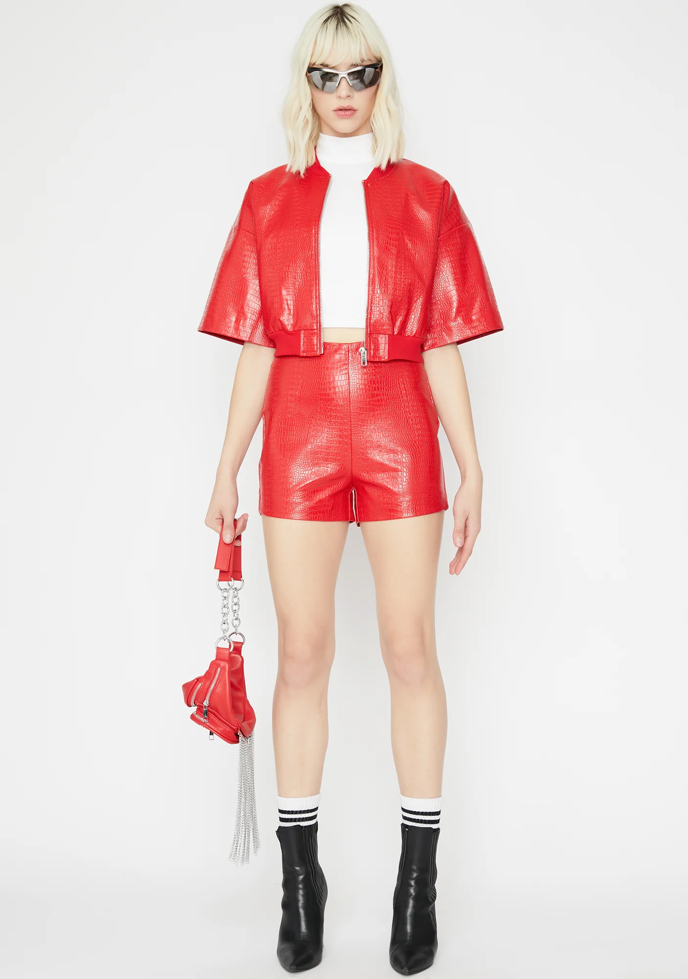 Cherry Haute Fashion Embossed Jacket - Image 2