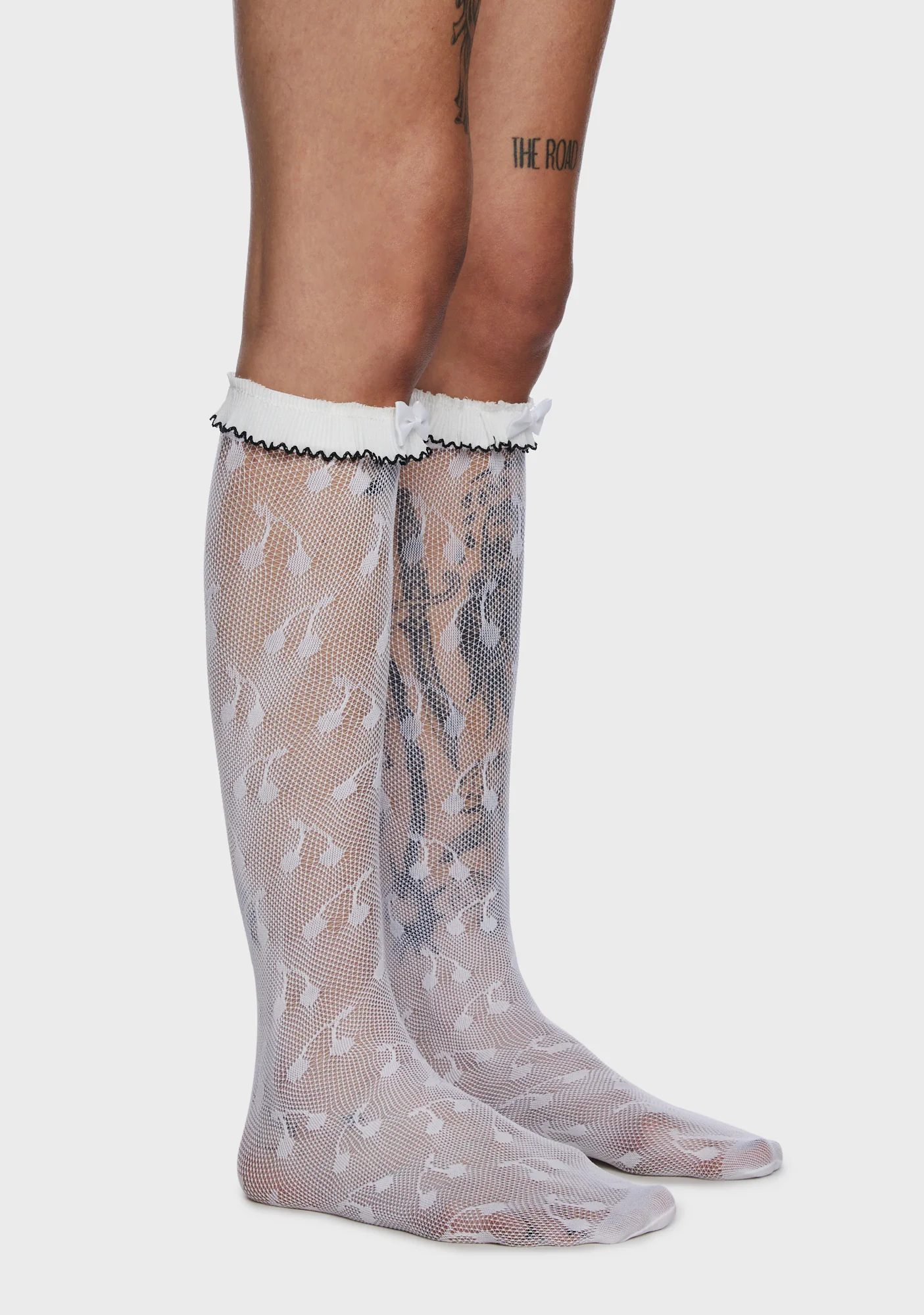 Cherry Pop Lace Socks - White - Image 2