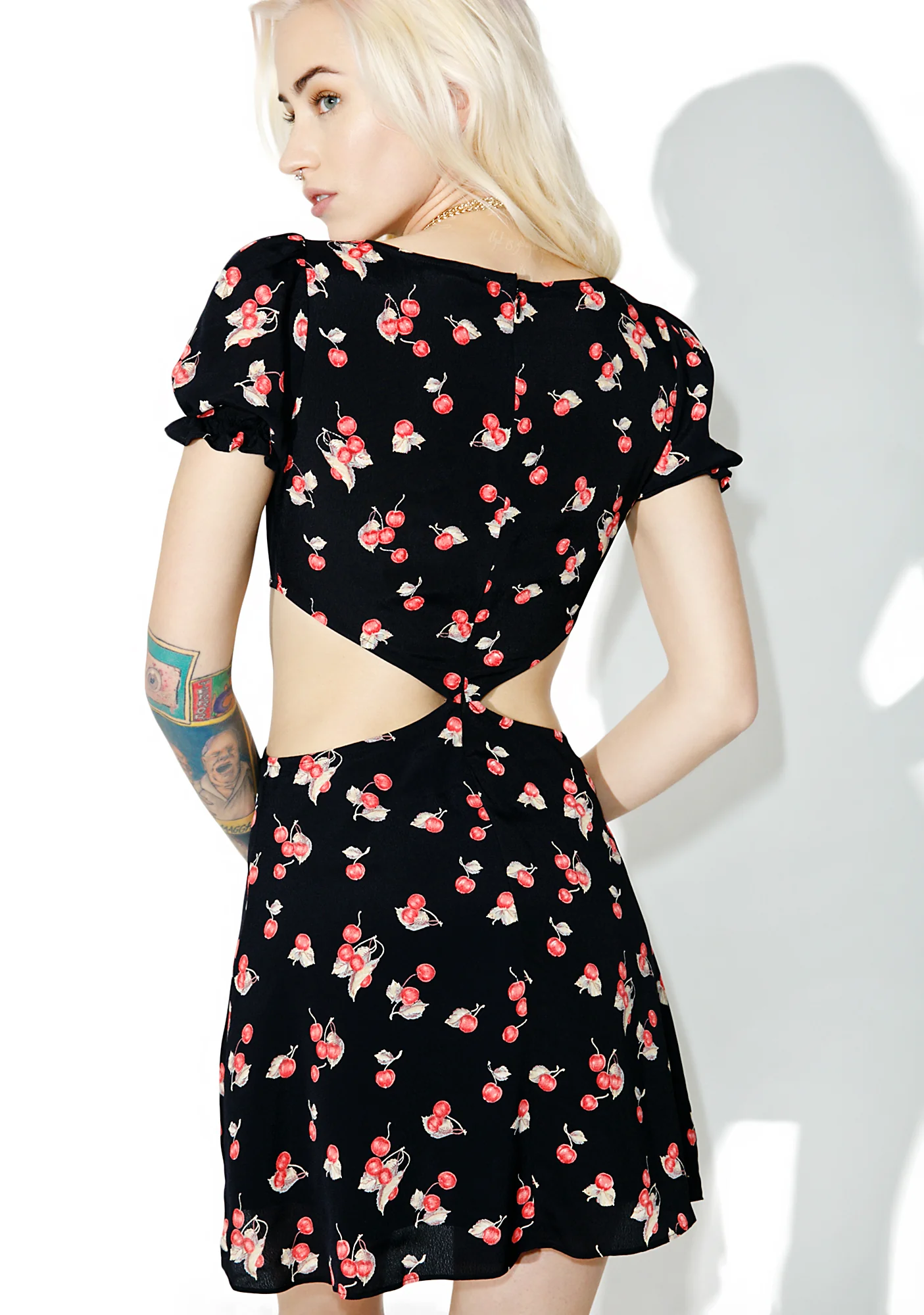 Cherry Waist Cut Out Dress - Image 4
