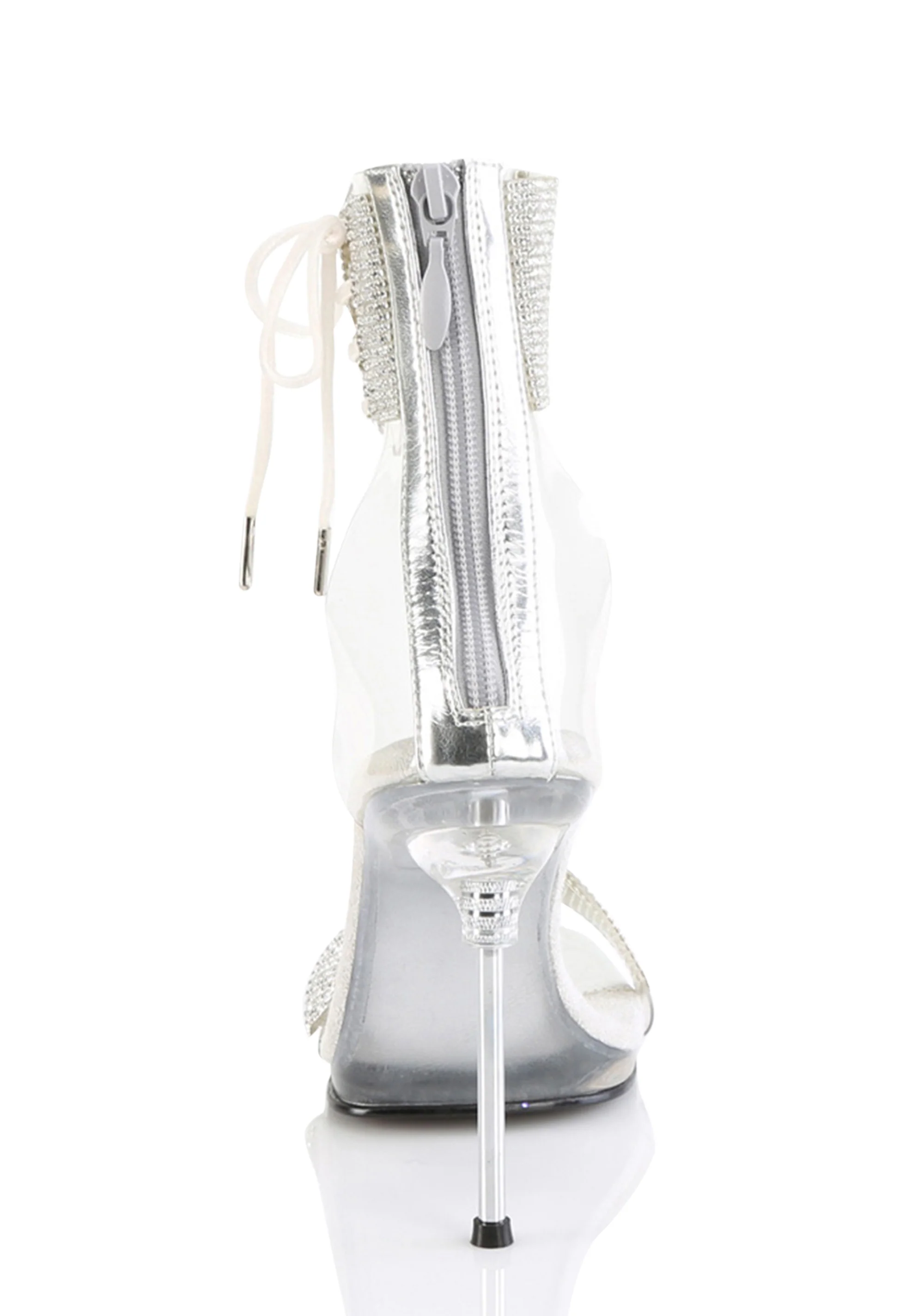 Chic-47 Platform Rhinestone Sandals-Silver - Image 4