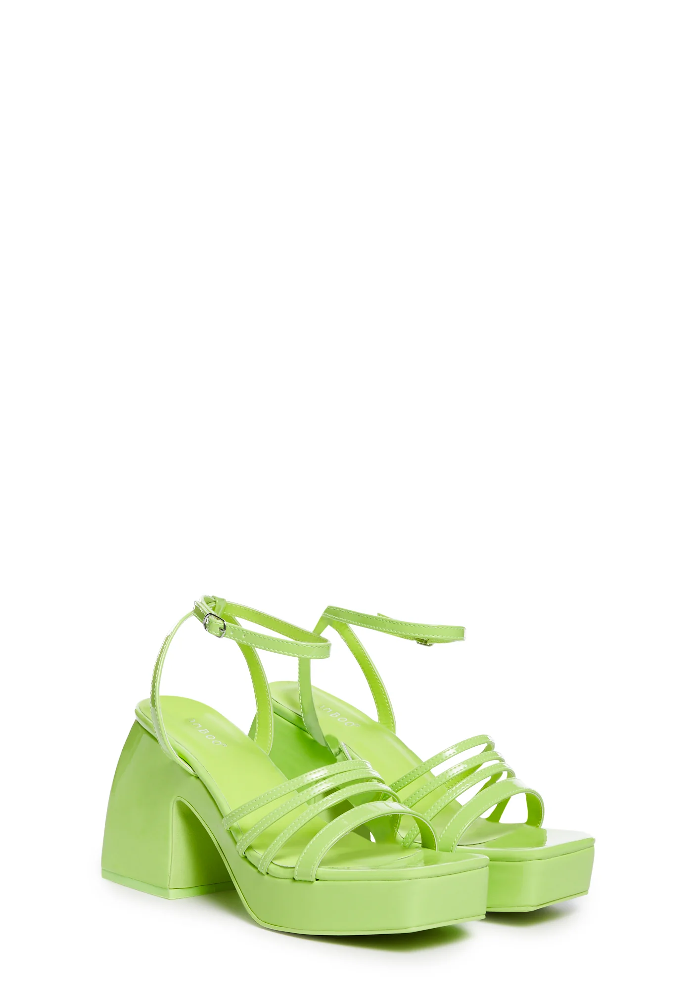 Chic Confidence Block Heels - Green - Image 3