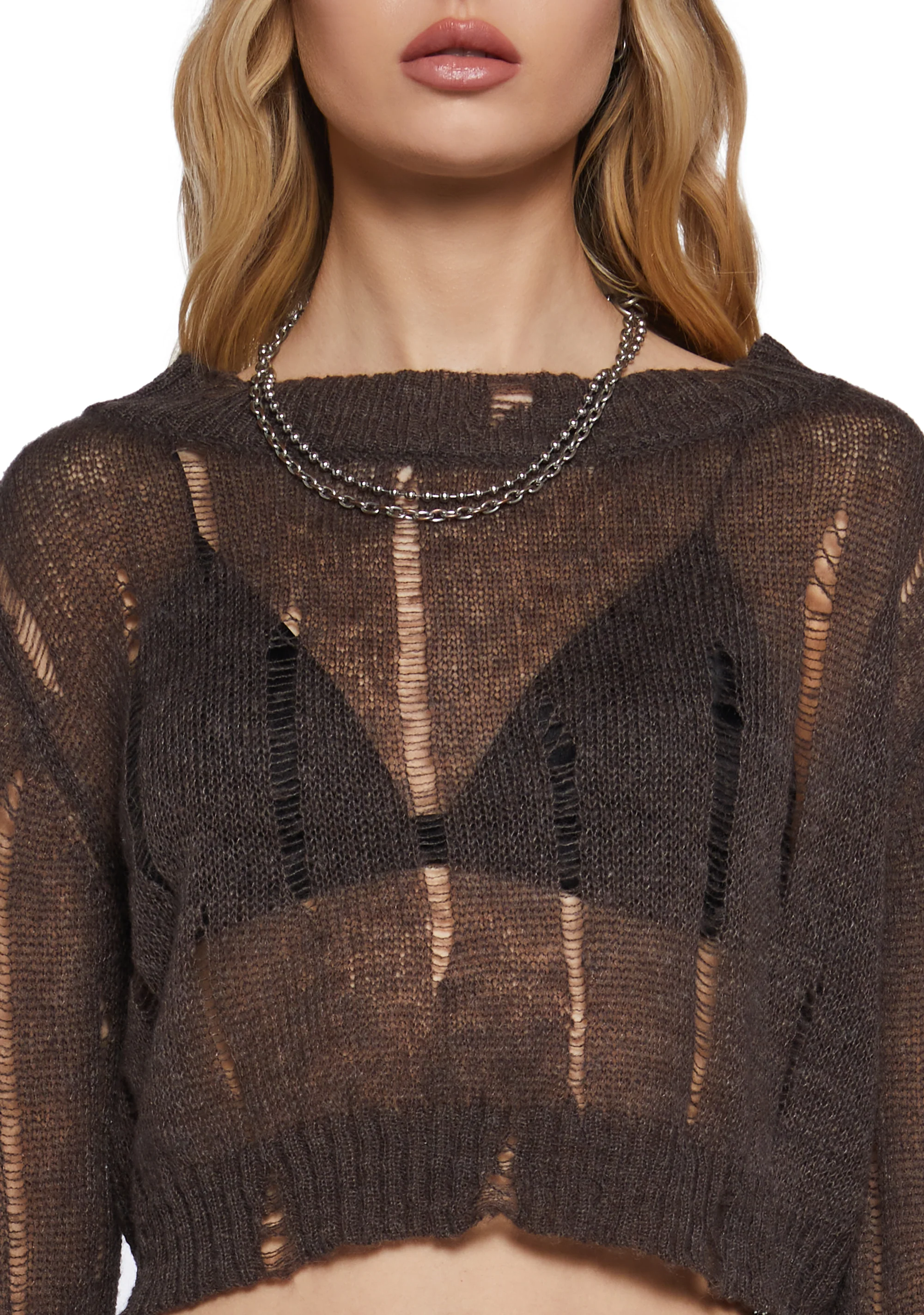Chord Distressed Knit Sweater - Image 5