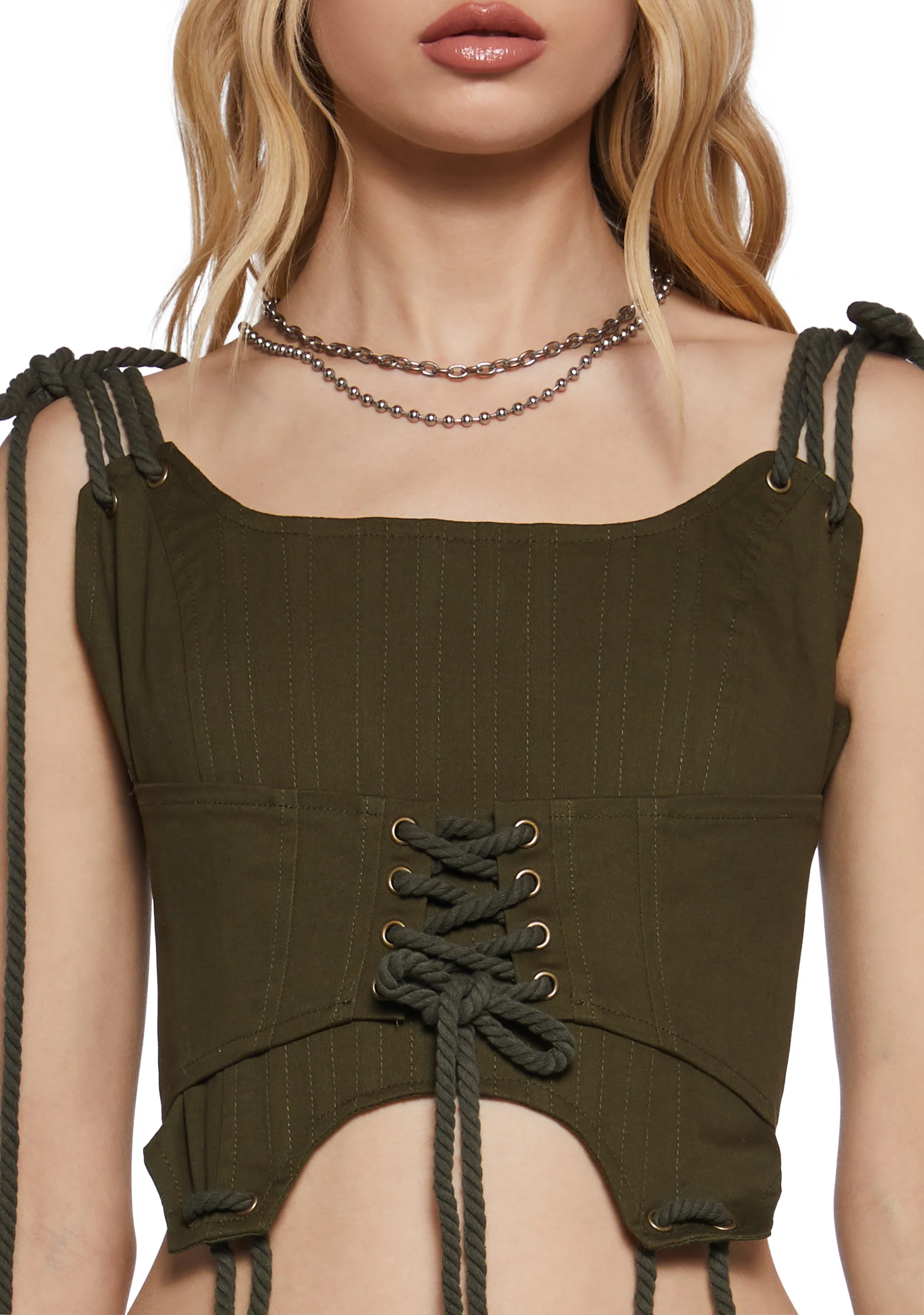Chord Laced Corset Top - Image 5