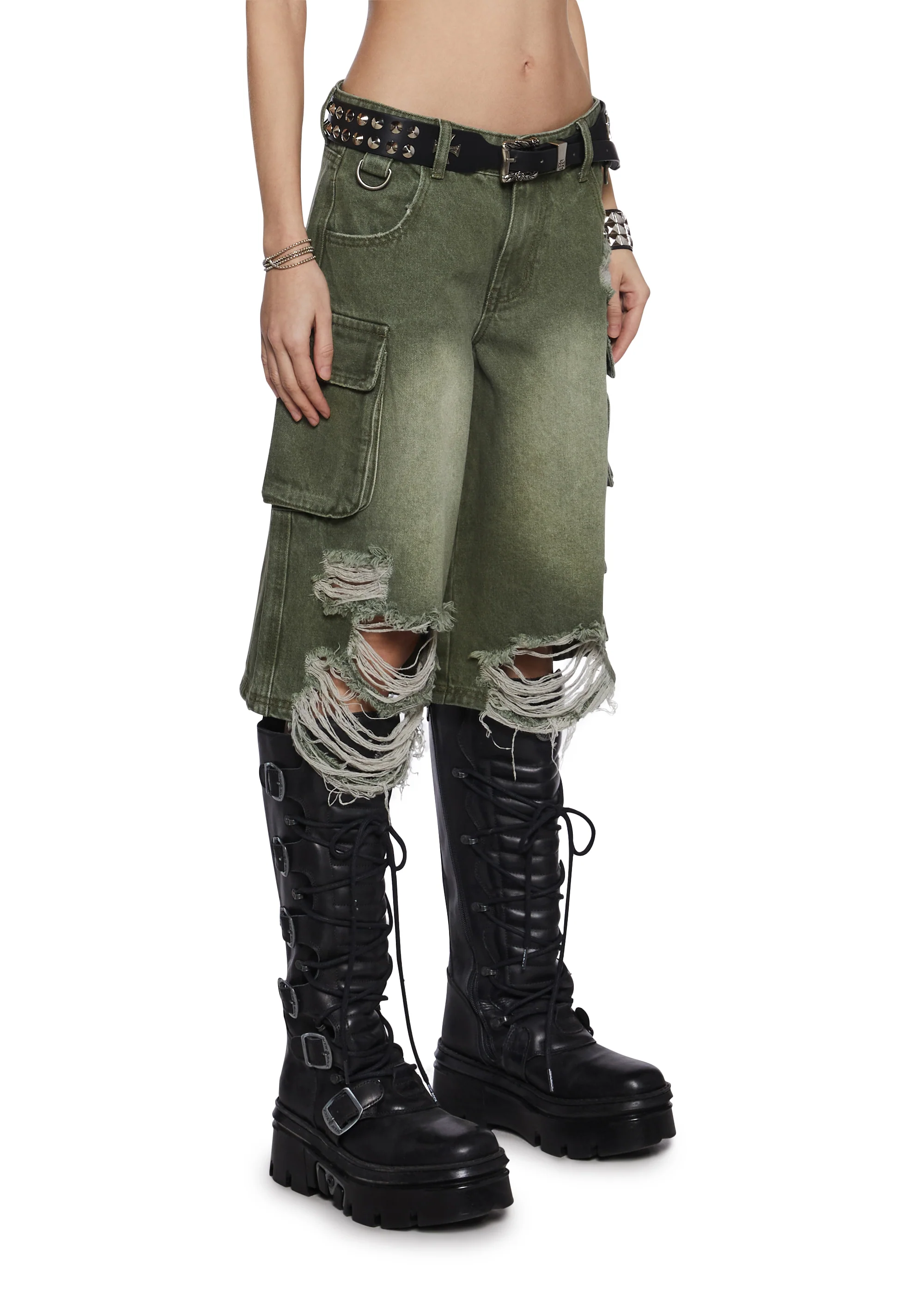 Chord Shredded Cargo Shorts - Image 3