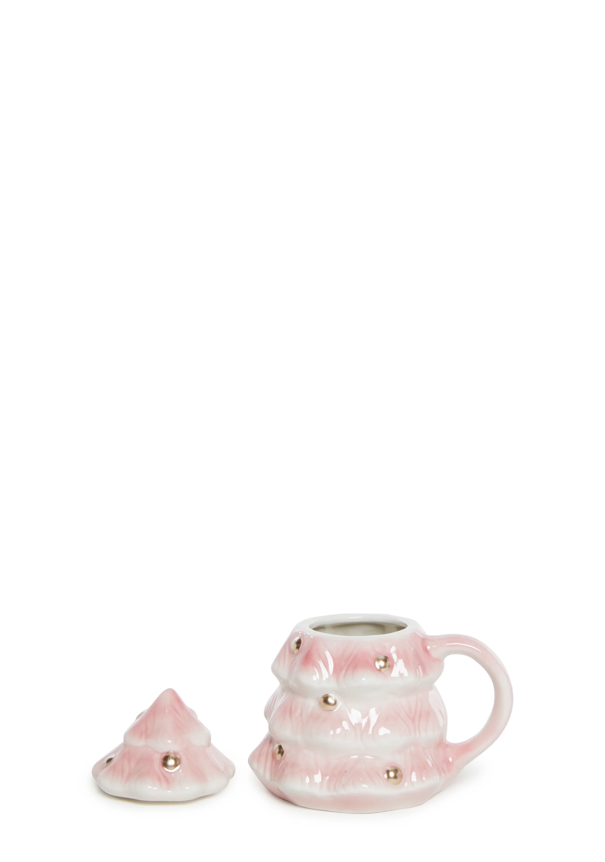 Christmas Tree Lidded Ceramic Mug - Image 4