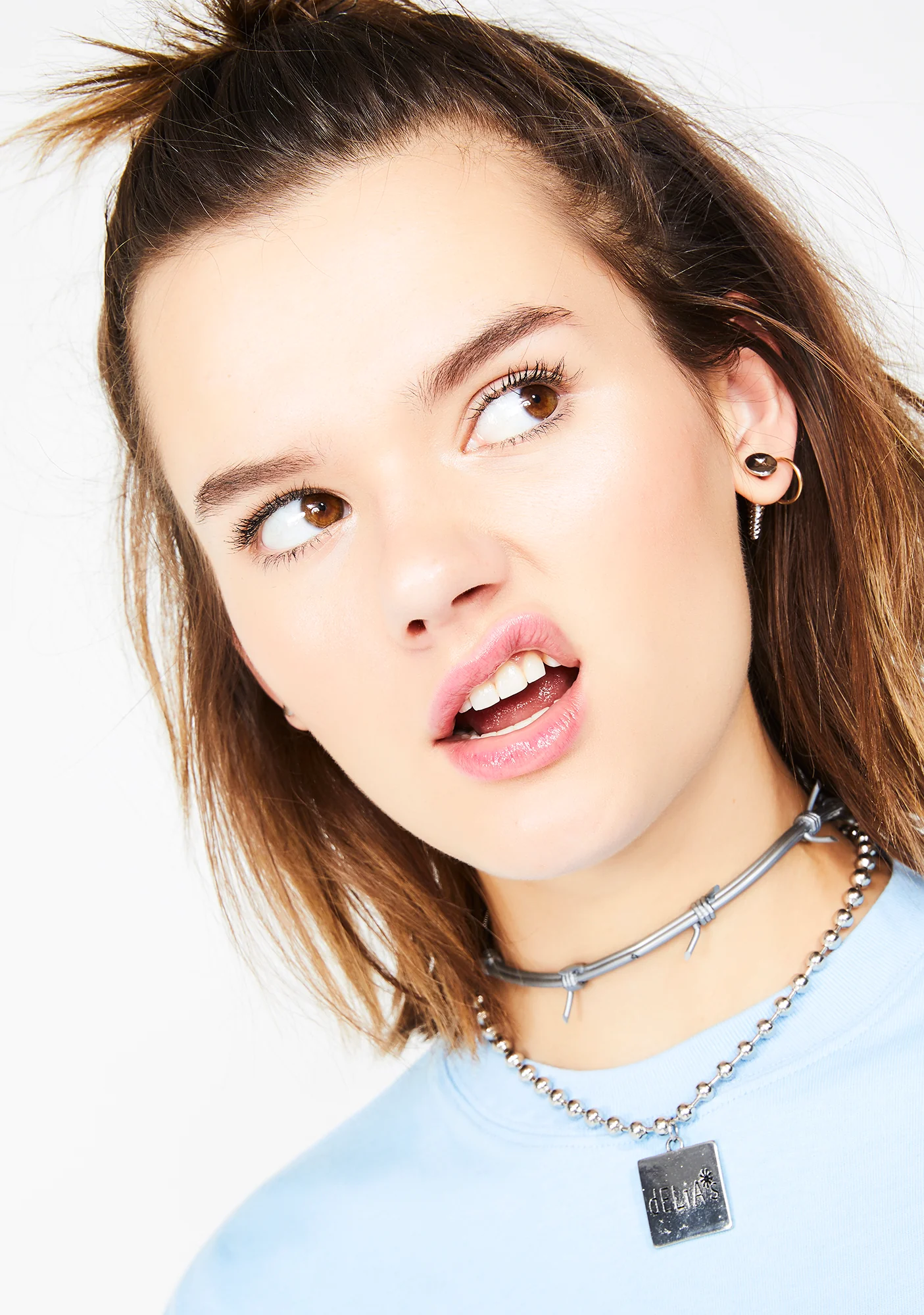 Chrome Don't Touch Barbed Wire Choker - Image 3