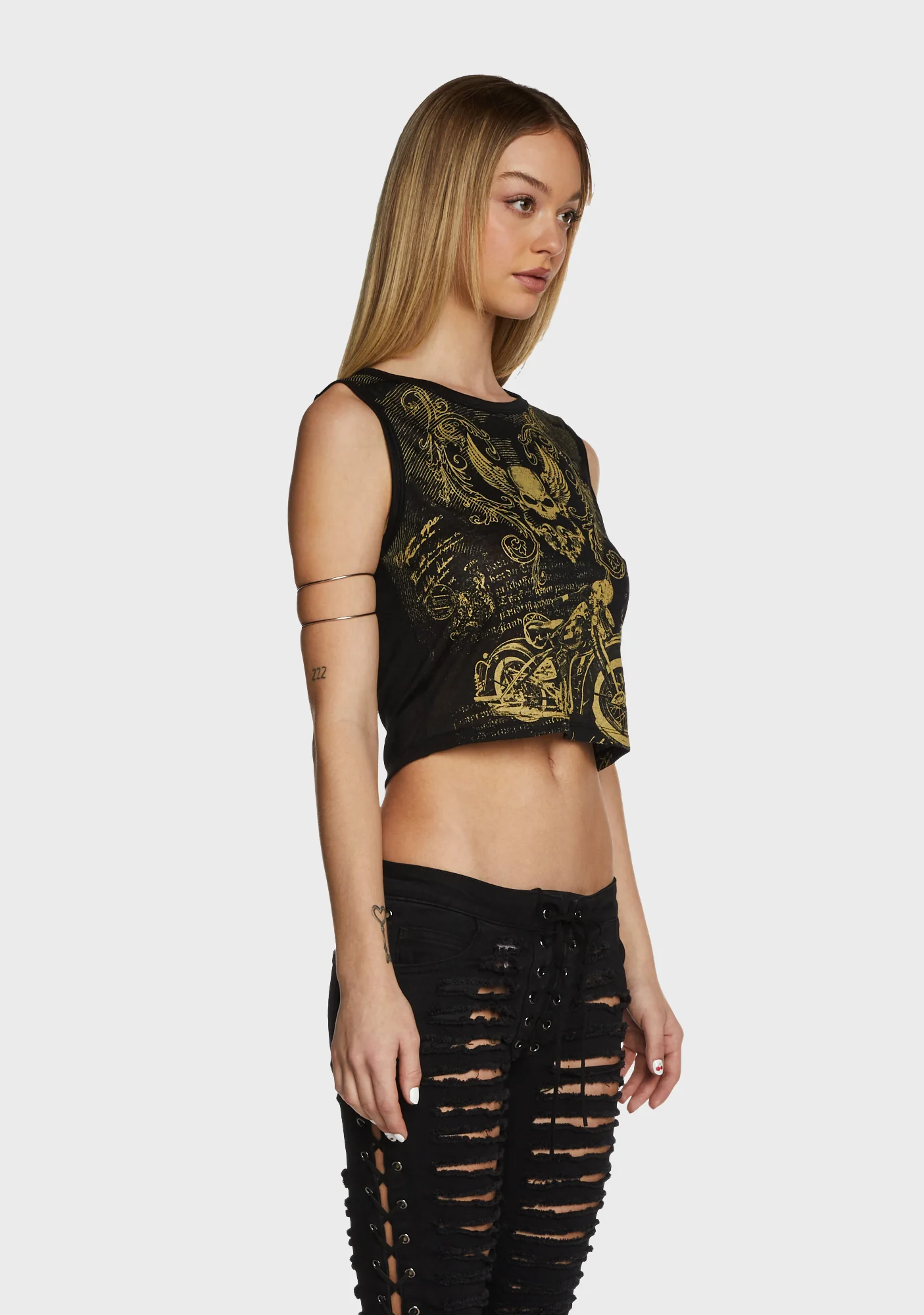 Chrome Queen Cropped Tank - Image 3