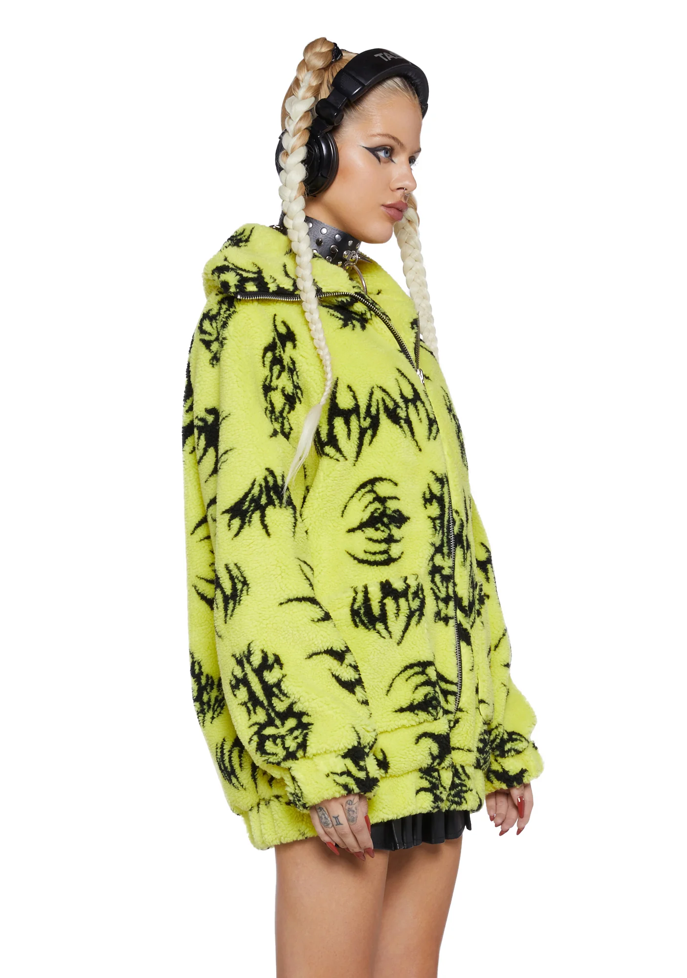 Ciphered Up Sherpa Jacket - Green - Image 3