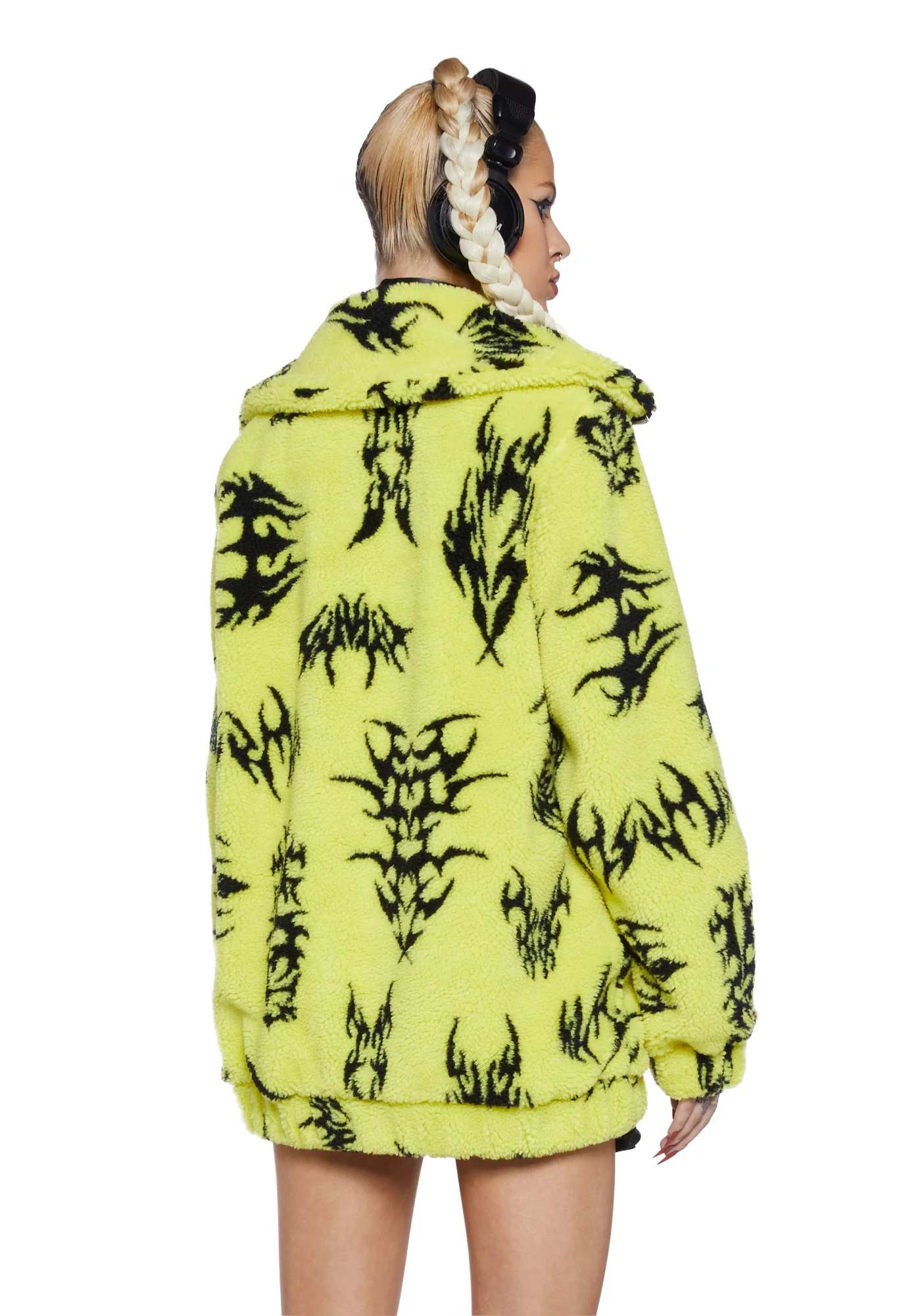 Ciphered Up Sherpa Jacket - Green - Image 4