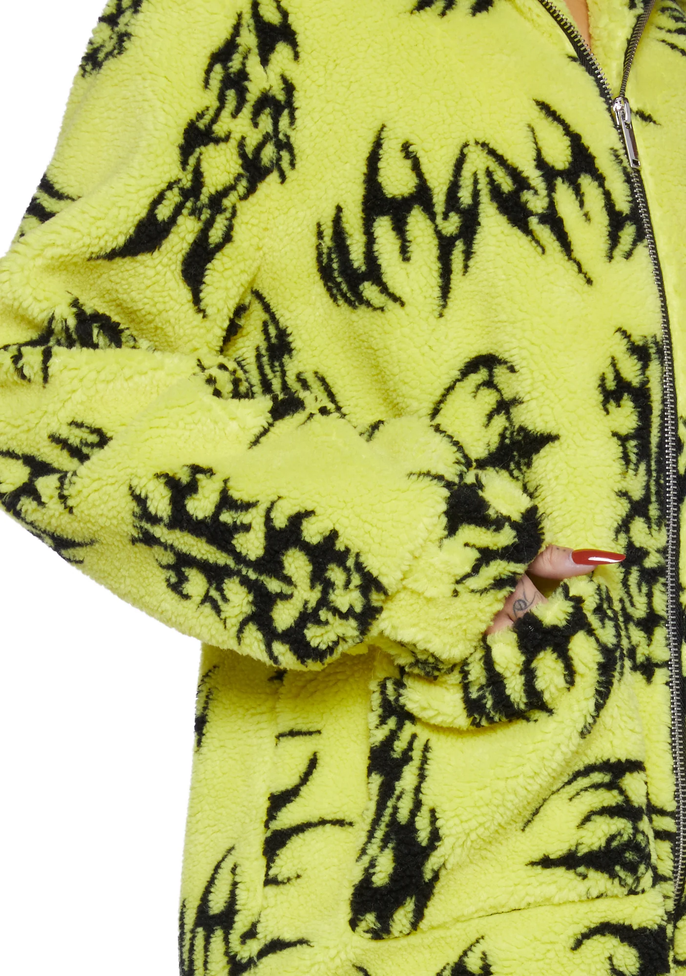 Ciphered Up Sherpa Jacket - Green - Image 5