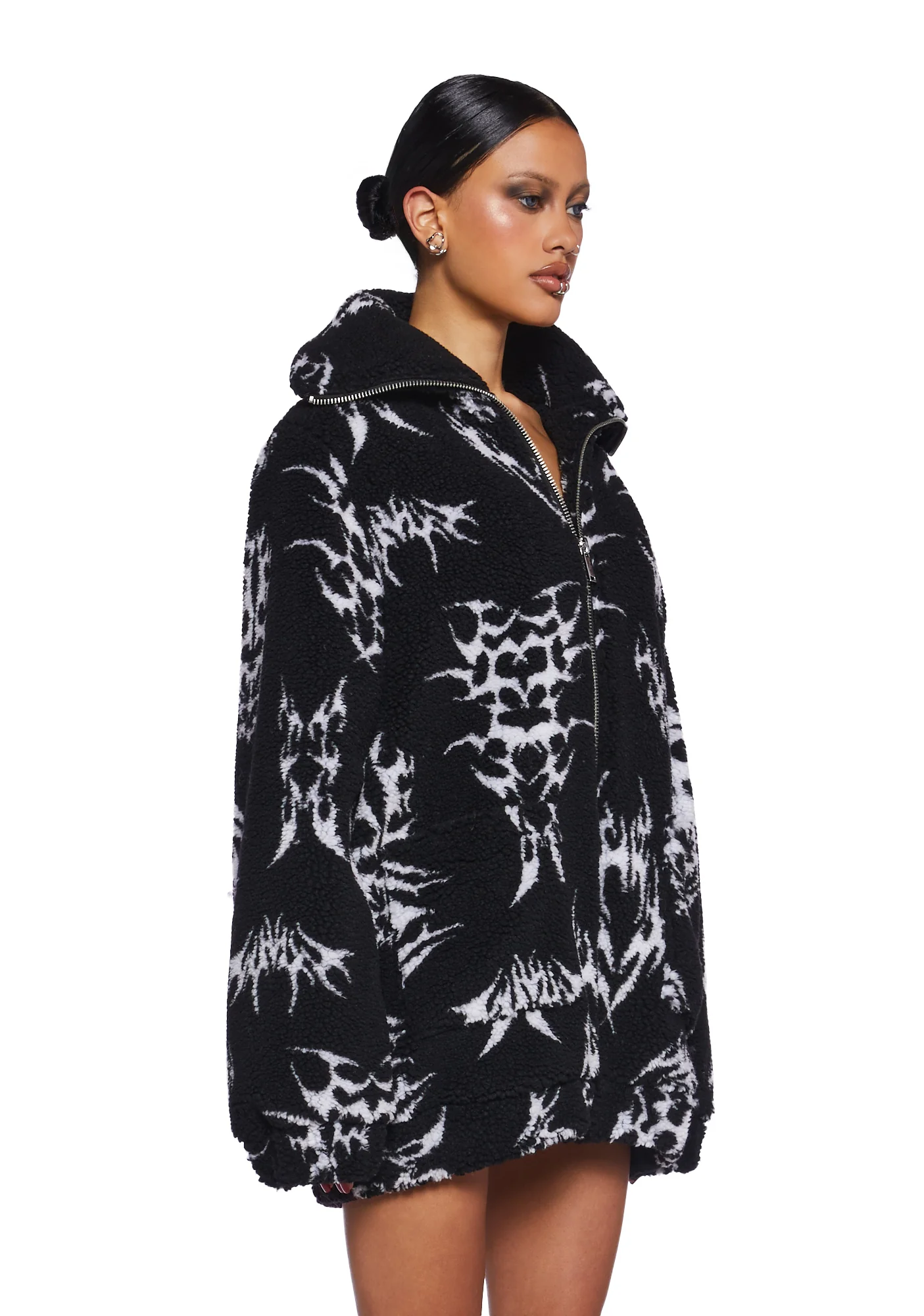 Ciphered Up Sherpa Jacket - Black - Image 3