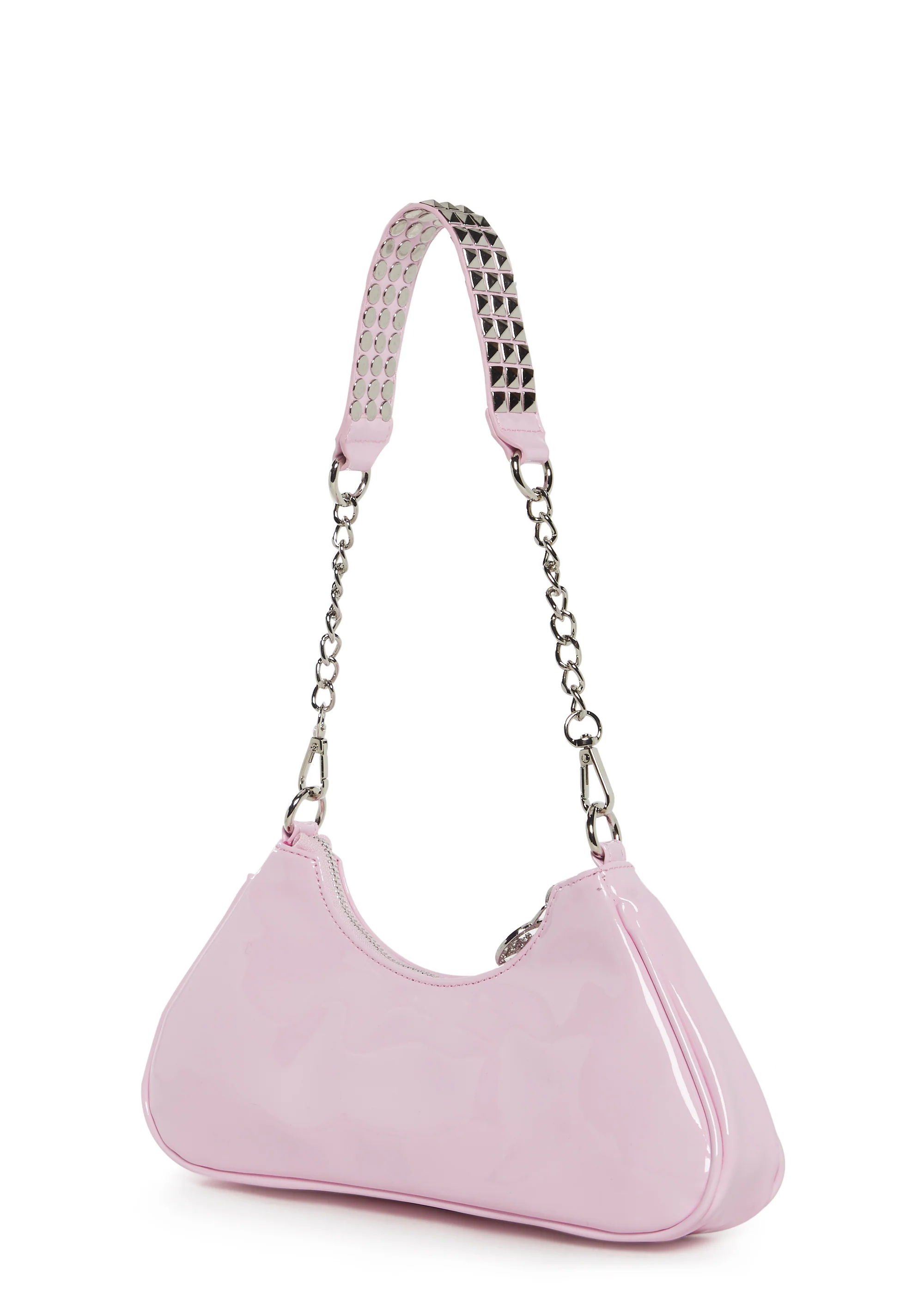 Ciska Brass Knuckle Shoulder Bag - Pink - Image 4