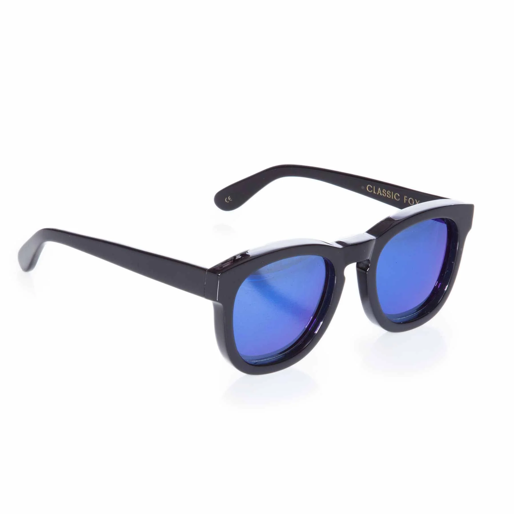 Classic Fox Mirror Sunglasses - Black - Image 14