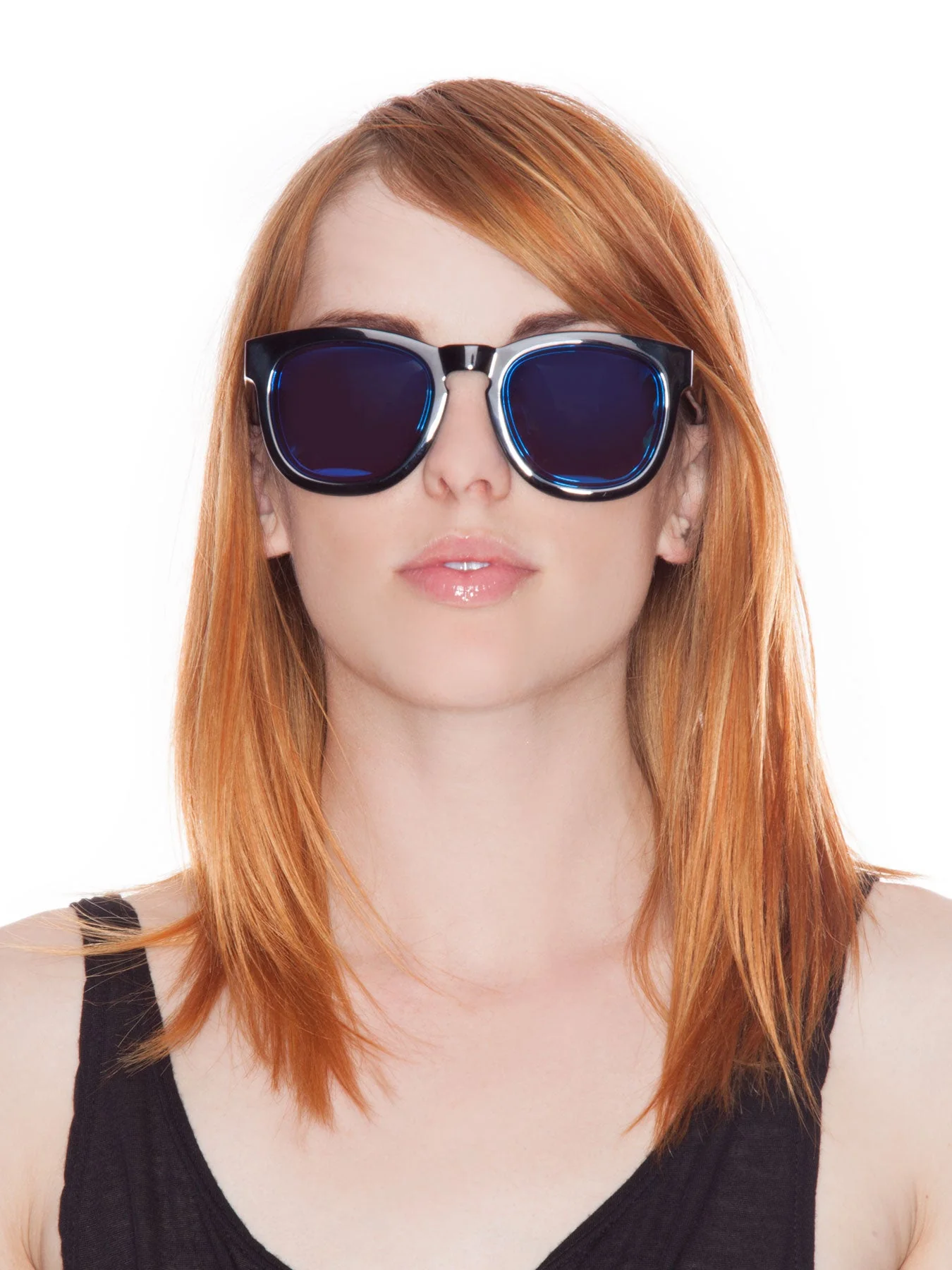 Classic Fox Mirror Sunglasses - Black - Image 15