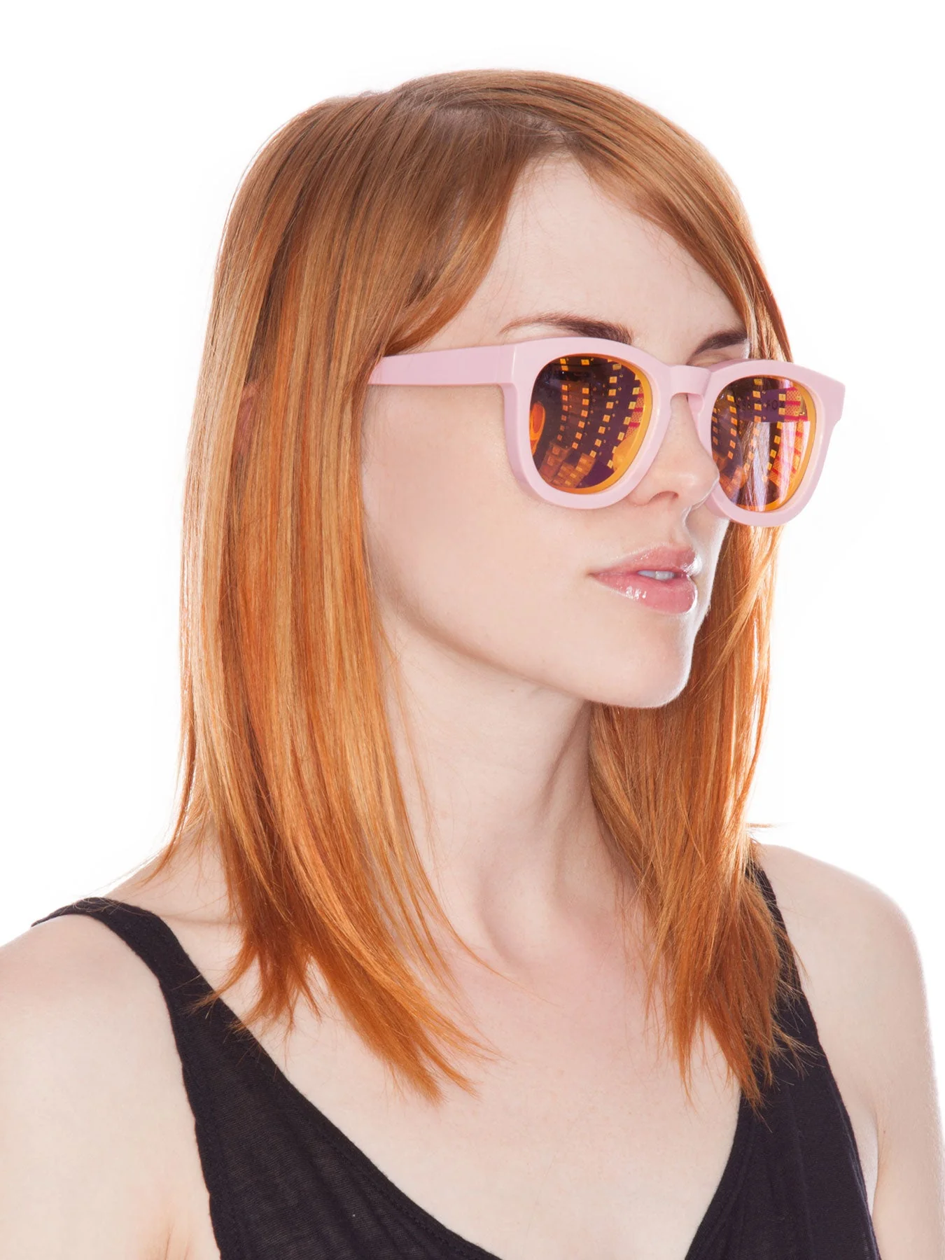 Classic Fox Mirror Sunglasses - Black - Image 22