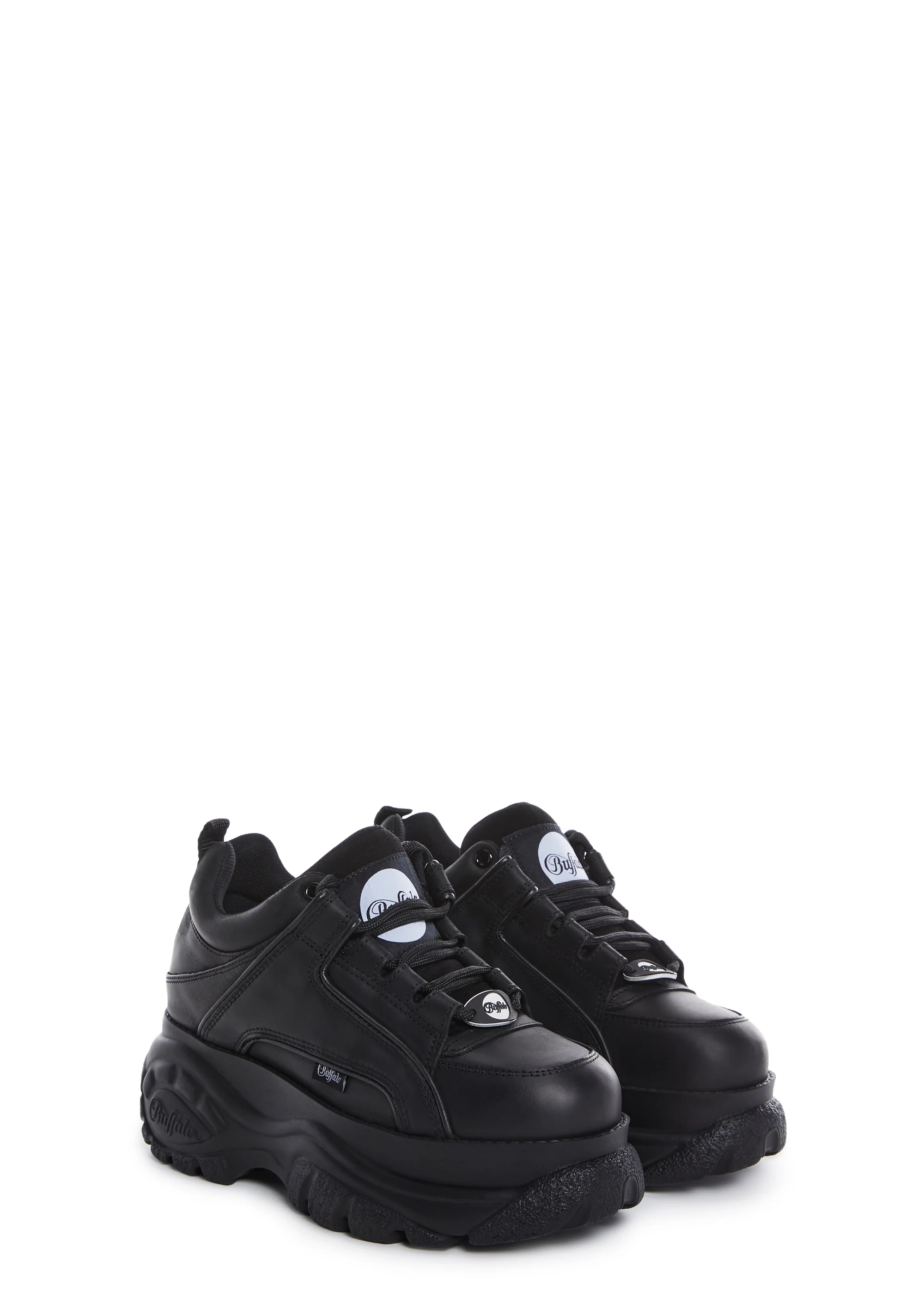 Classic Low Leather Sneakers - Black - Image 3
