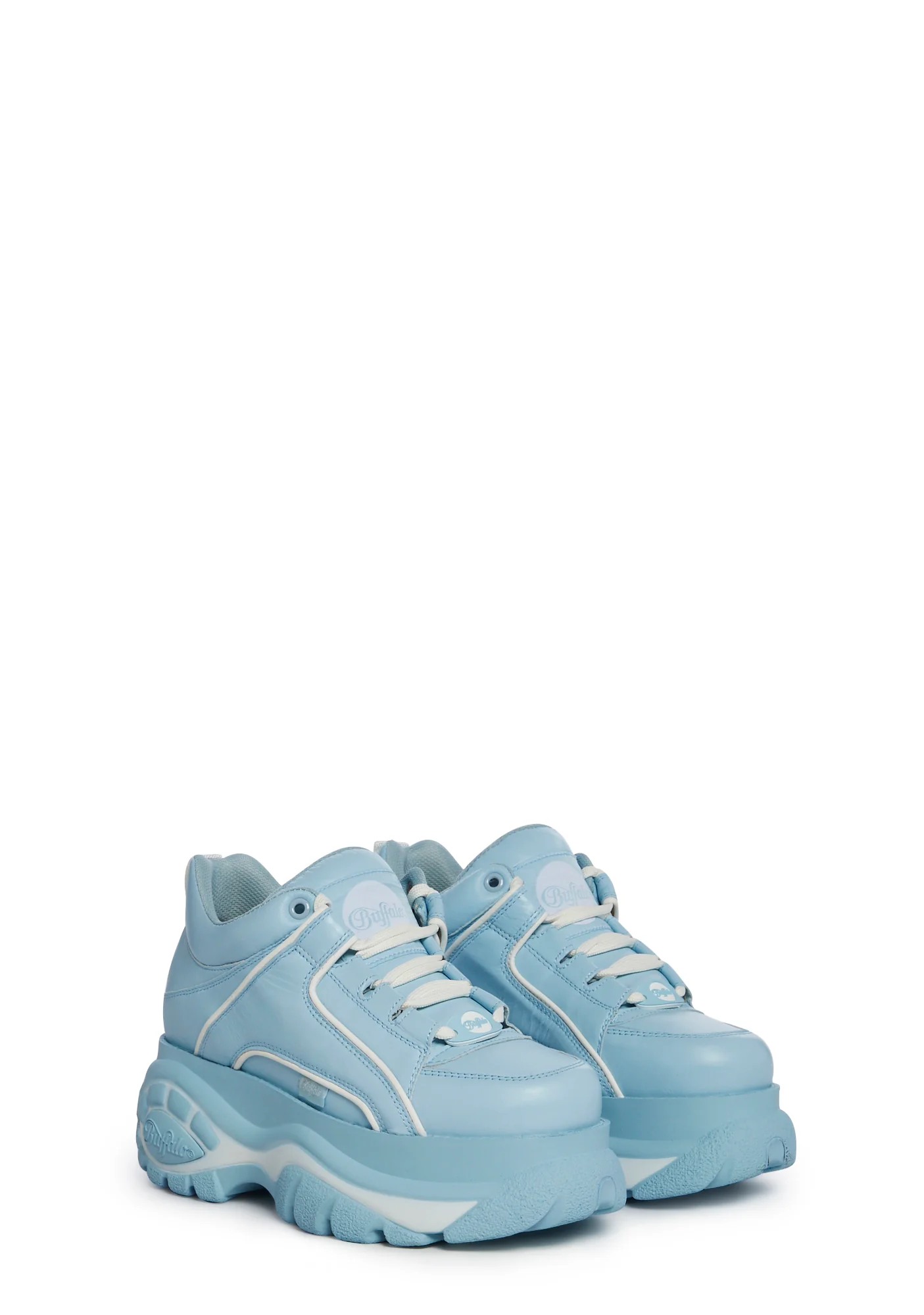 Classic Low Platform Sneakers -Blue - Image 3