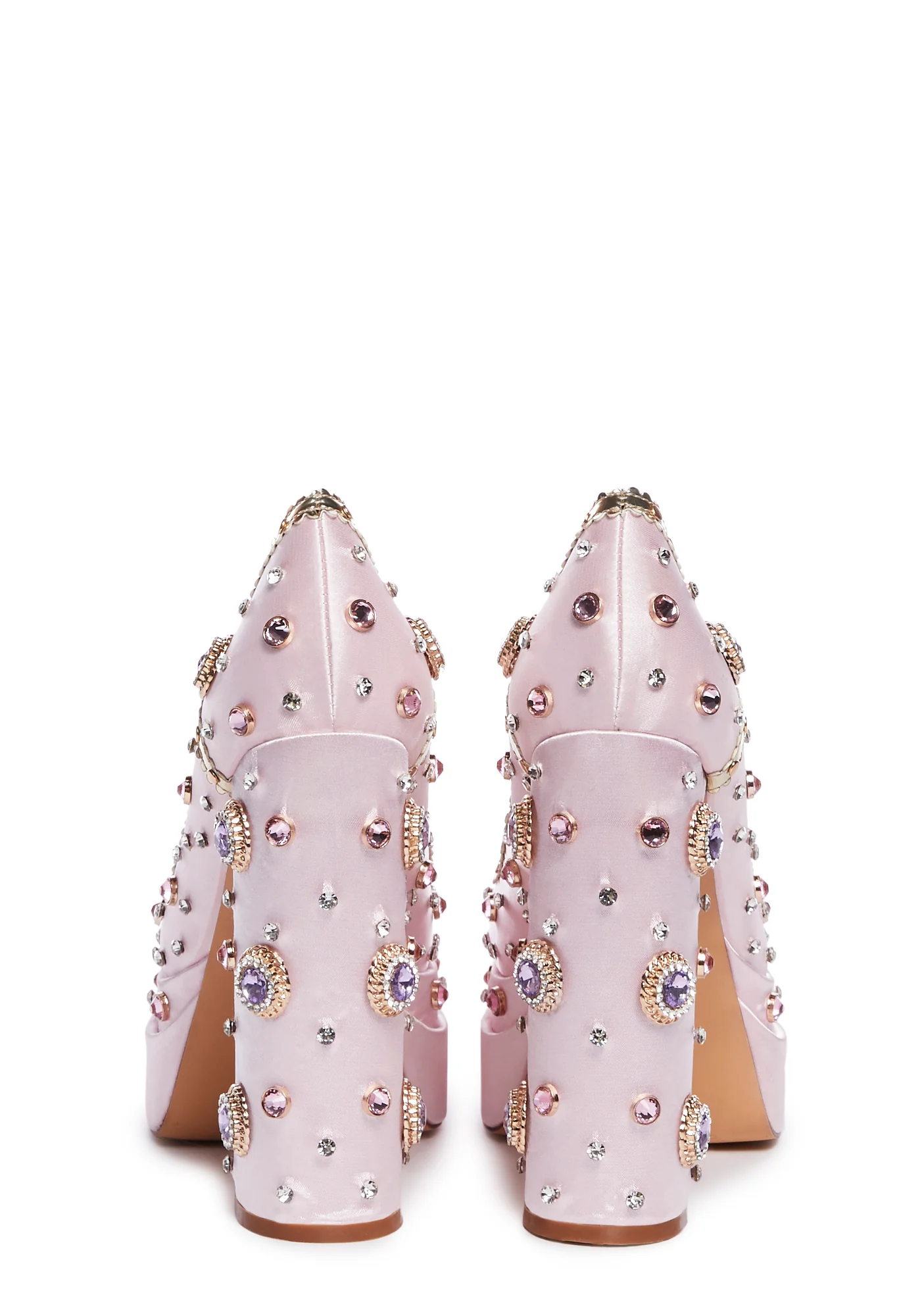 Clea Gem Platform Heels - Pink - Image 4