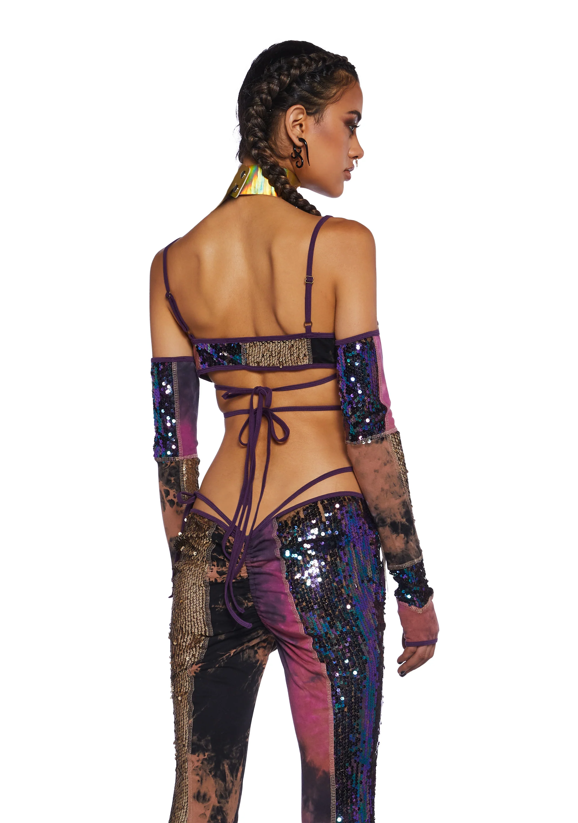 Clear Curiosity Bra Top And Arm Warmers Set - Image 5