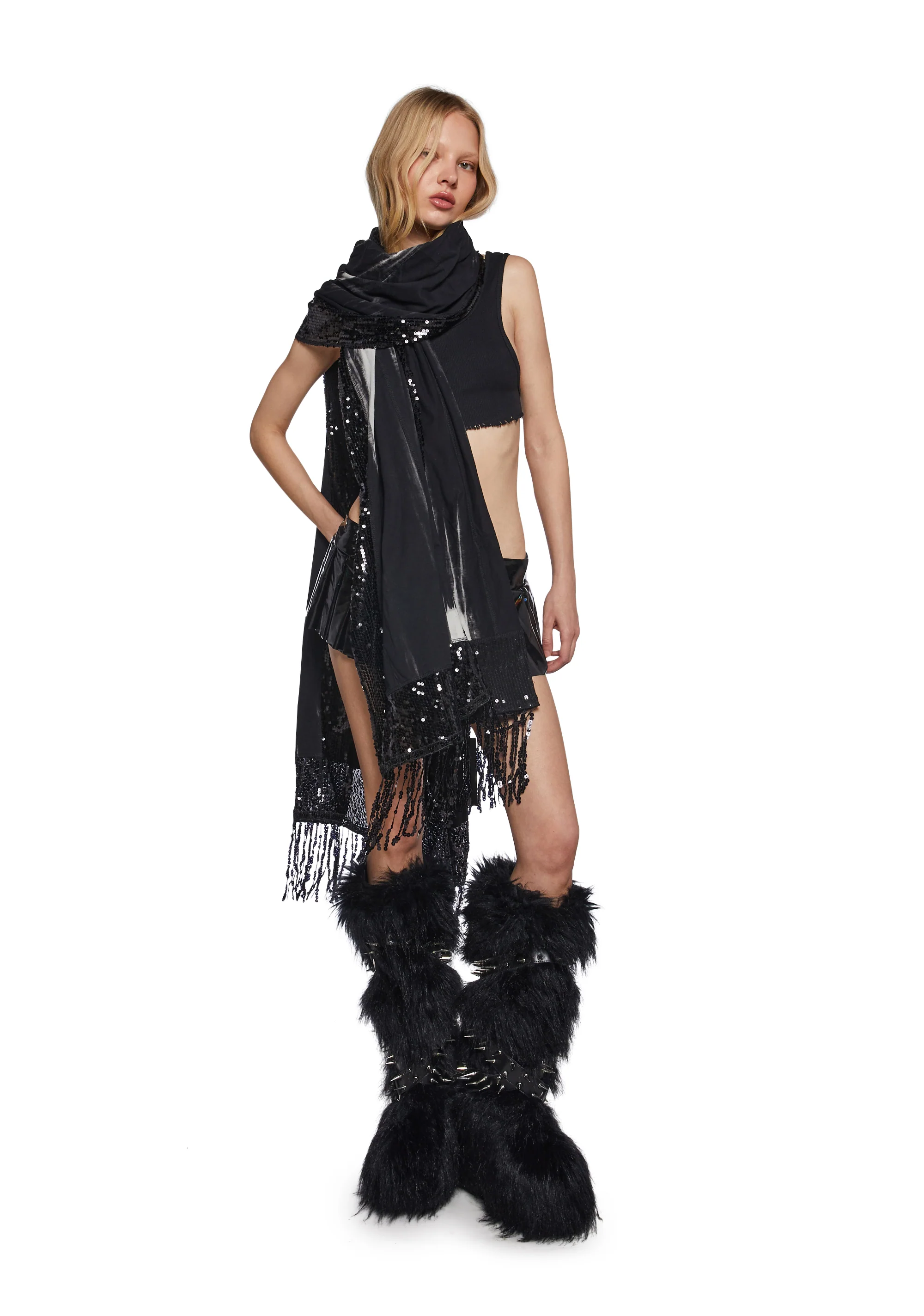 Clear Curiosity Scarf - Black - Image 6