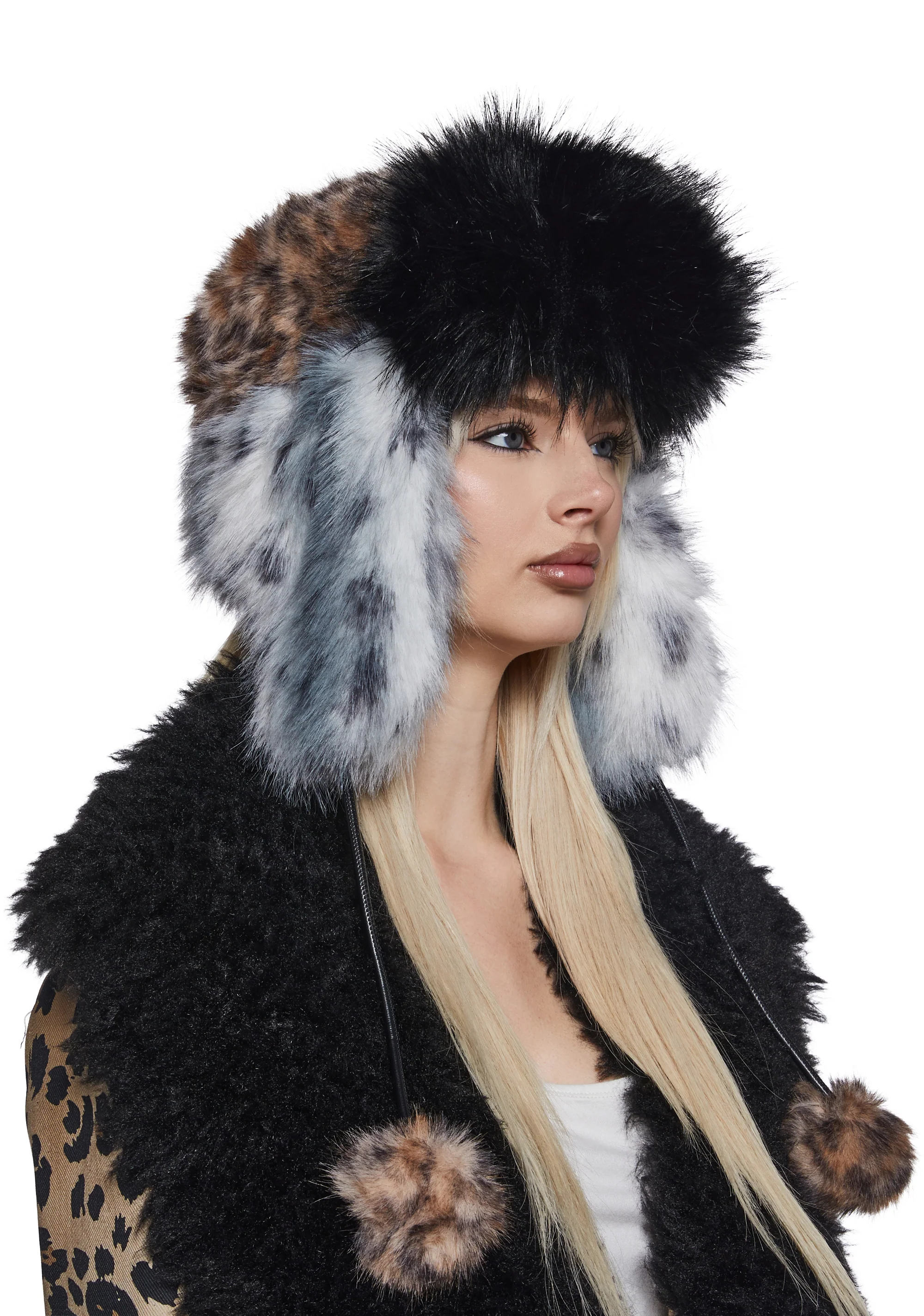 Popular Elite Faux Fur Hat - Multi - Image 2