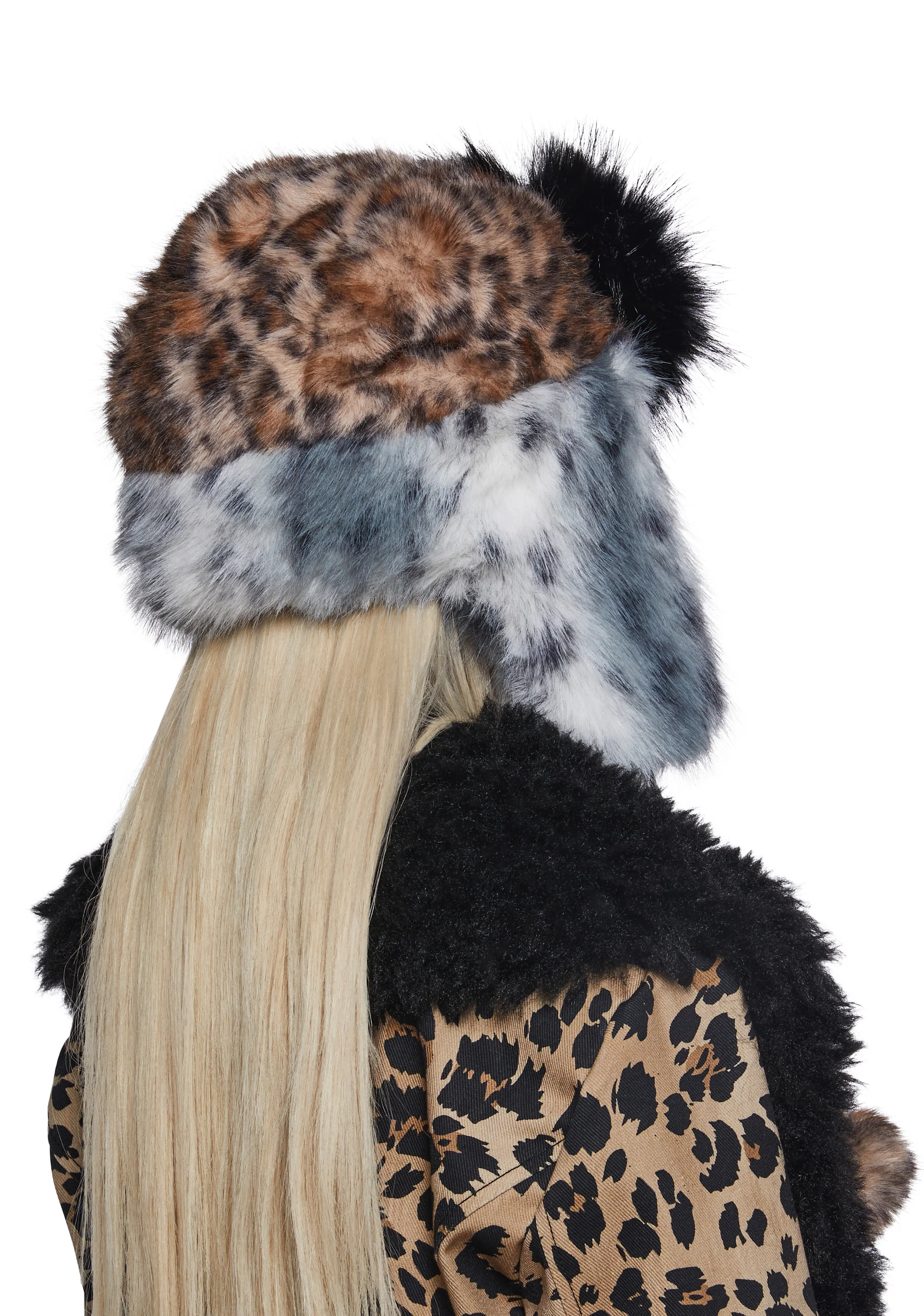 Popular Elite Faux Fur Hat - Multi - Image 3