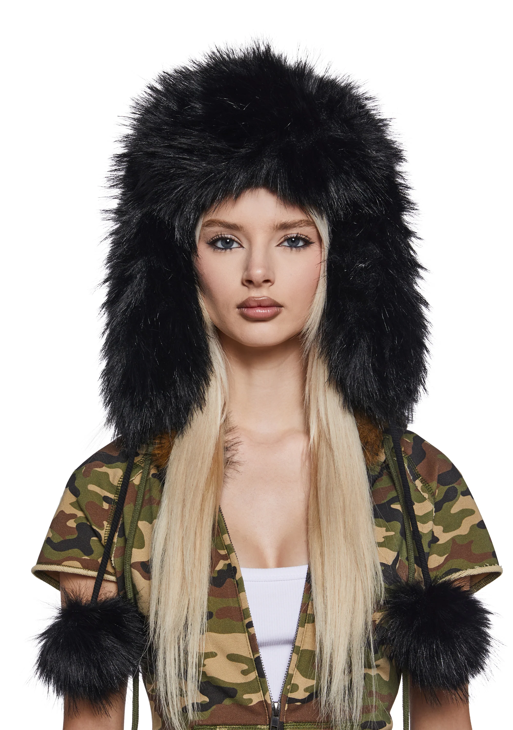 Popular Elite Faux Fur Hat - Black - Image 2