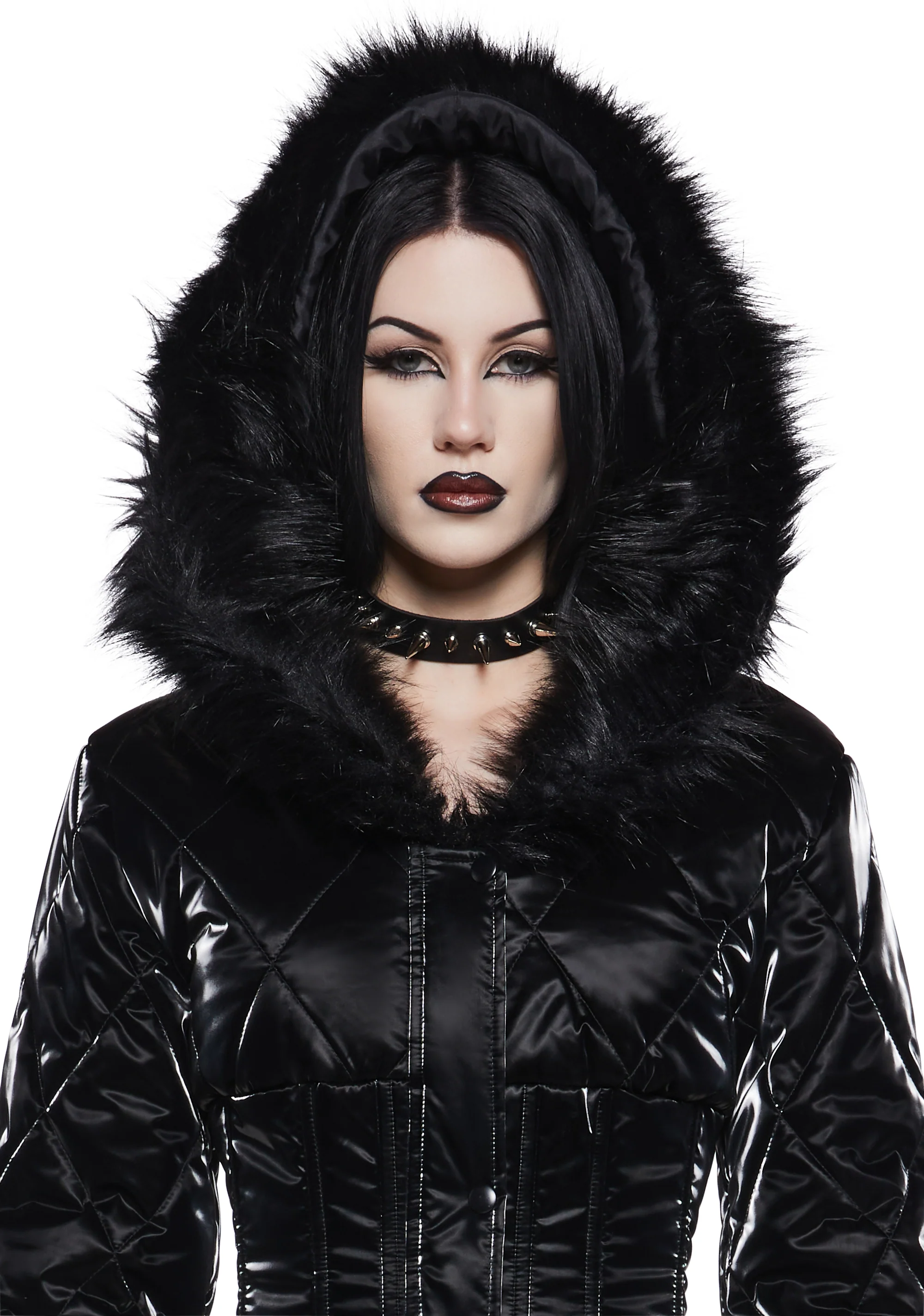 Cloaked In Darkness Corseted Puffer Jacket - Image 6