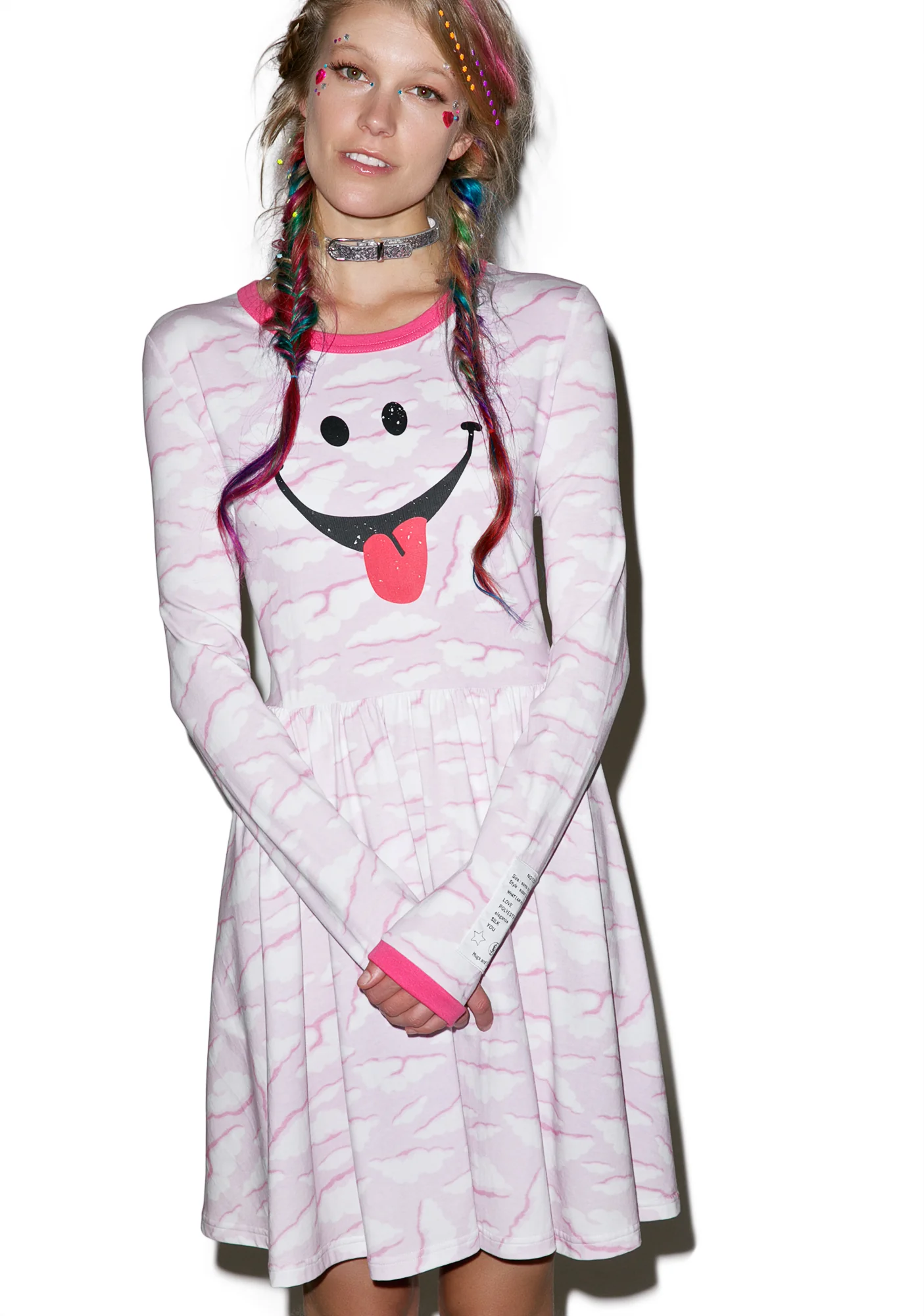 Cloud Face Skater Dress - Image 3