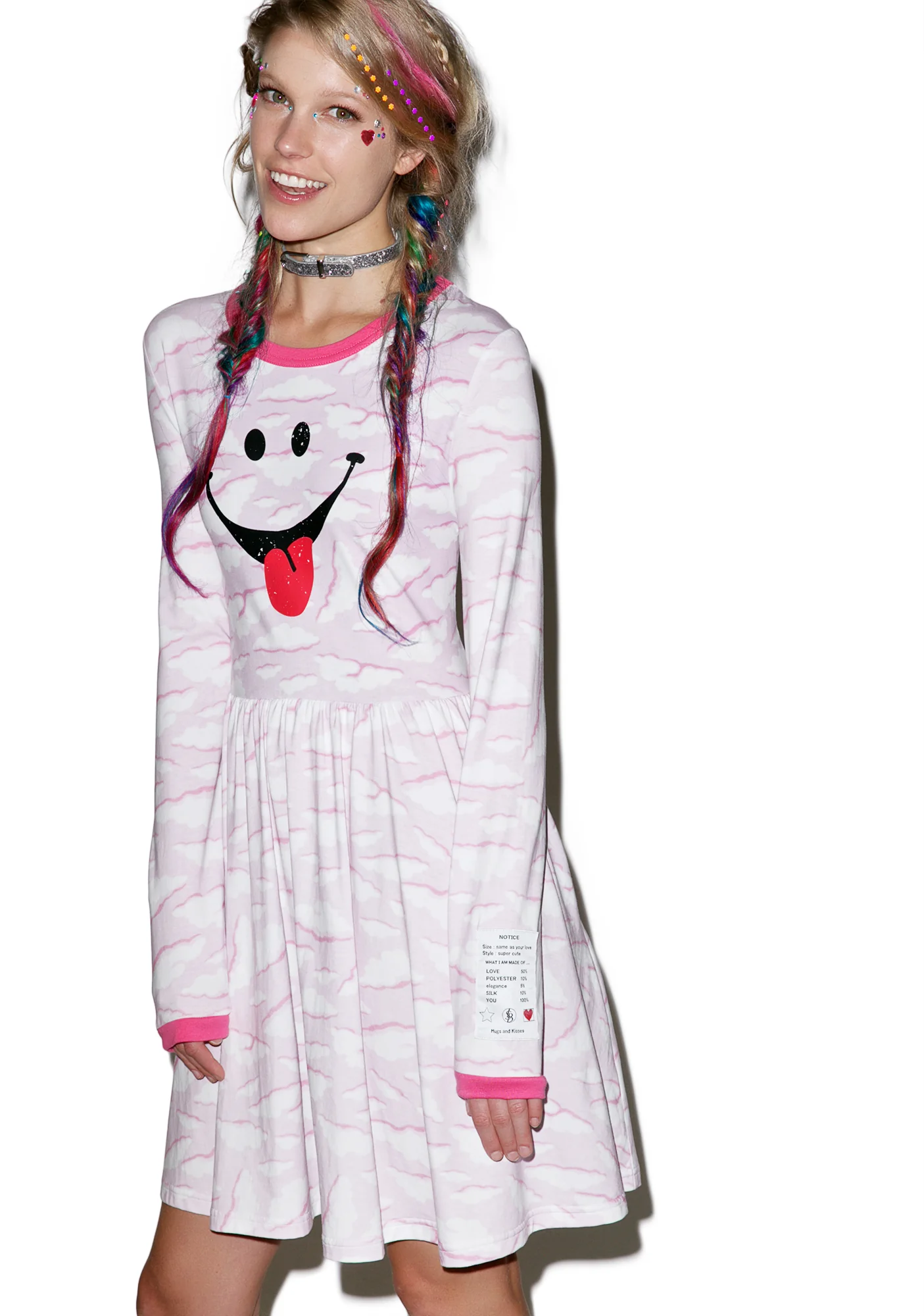 Cloud Face Skater Dress - Image 4