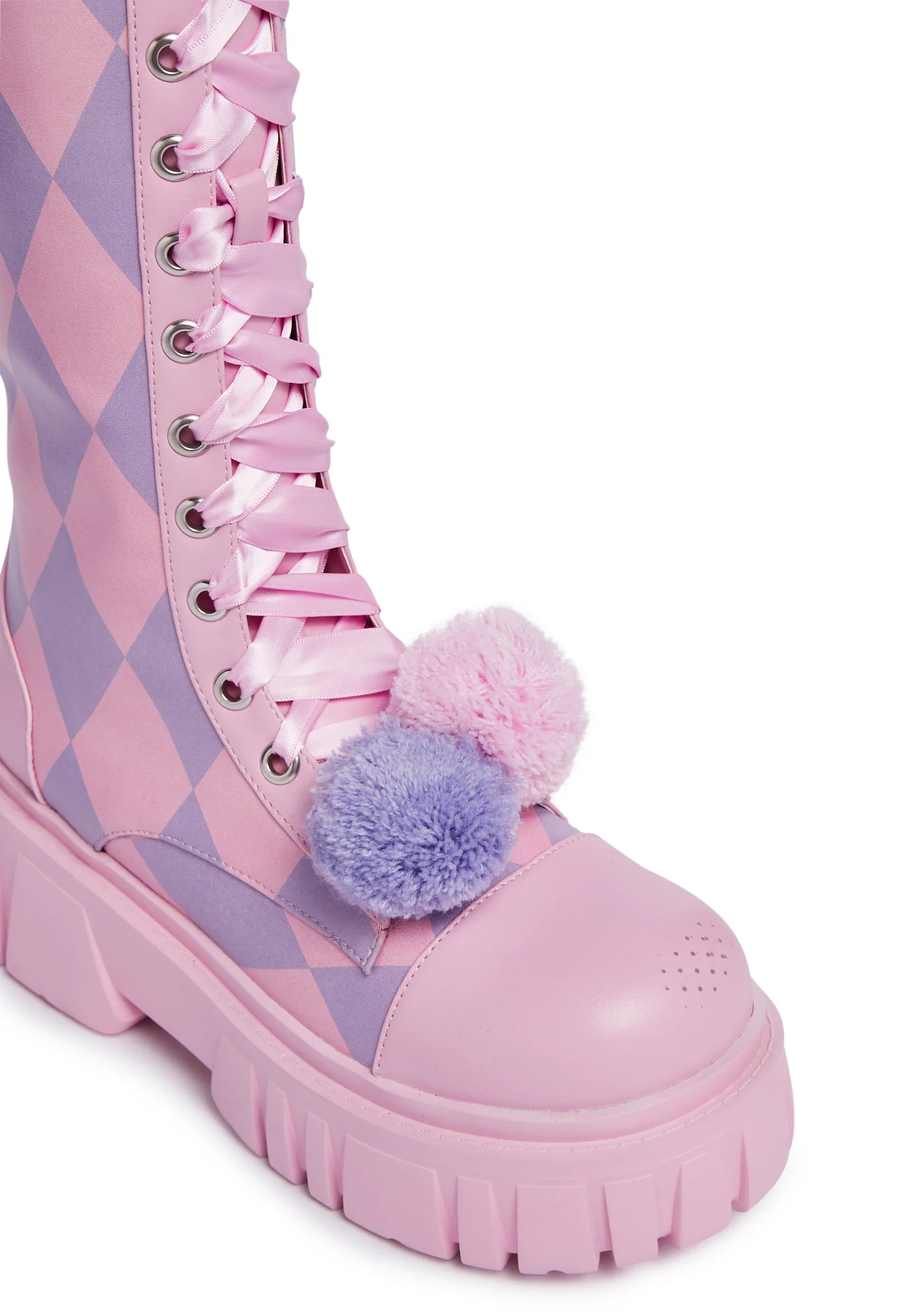 Clown Antics Platform Boots - Pink - Image 2
