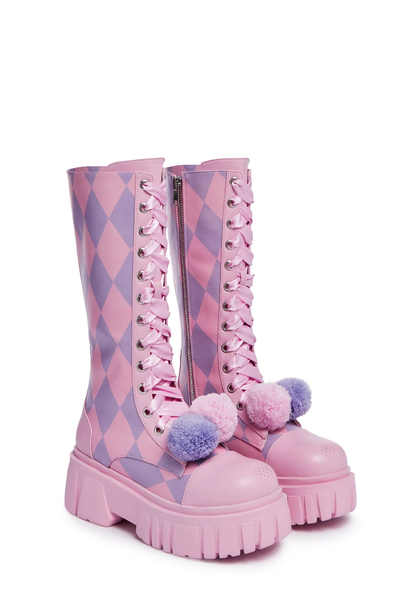 Clown Antics Platform Boots - Pink - Image 3