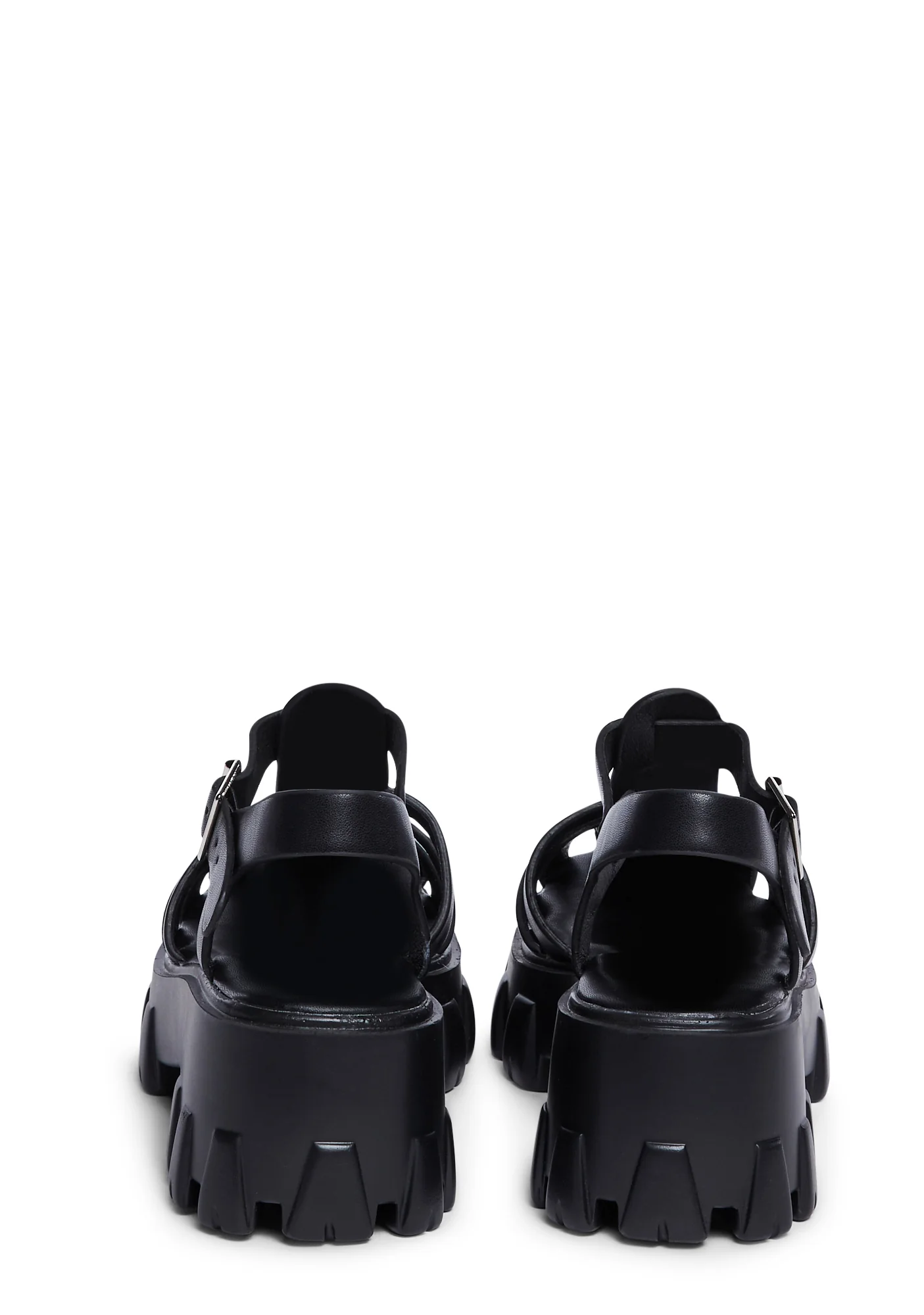 Coastal Comfort Platform Sandals - Black - Image 4
