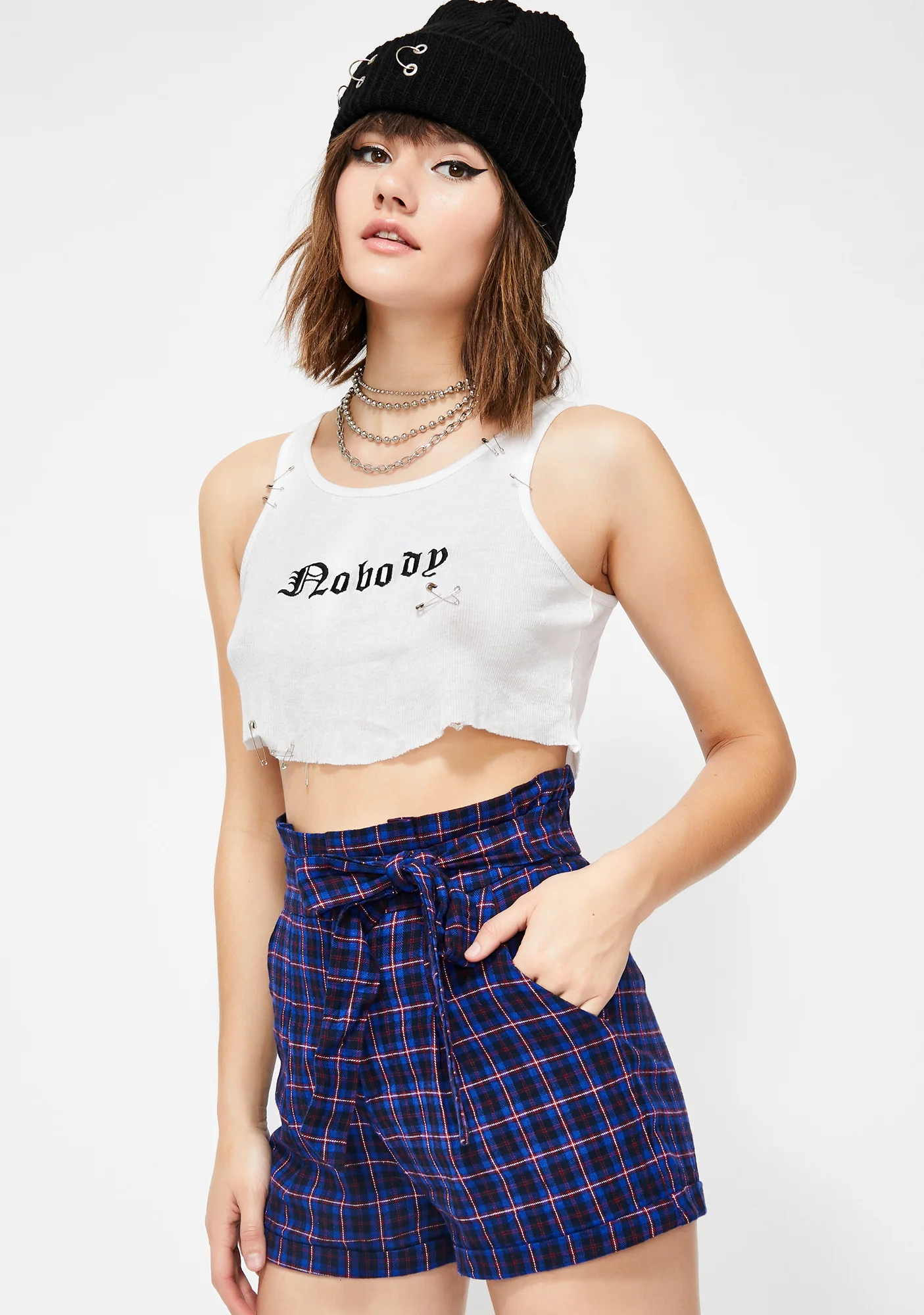 Cobalt Lost Society Plaid Shorts - Image 2