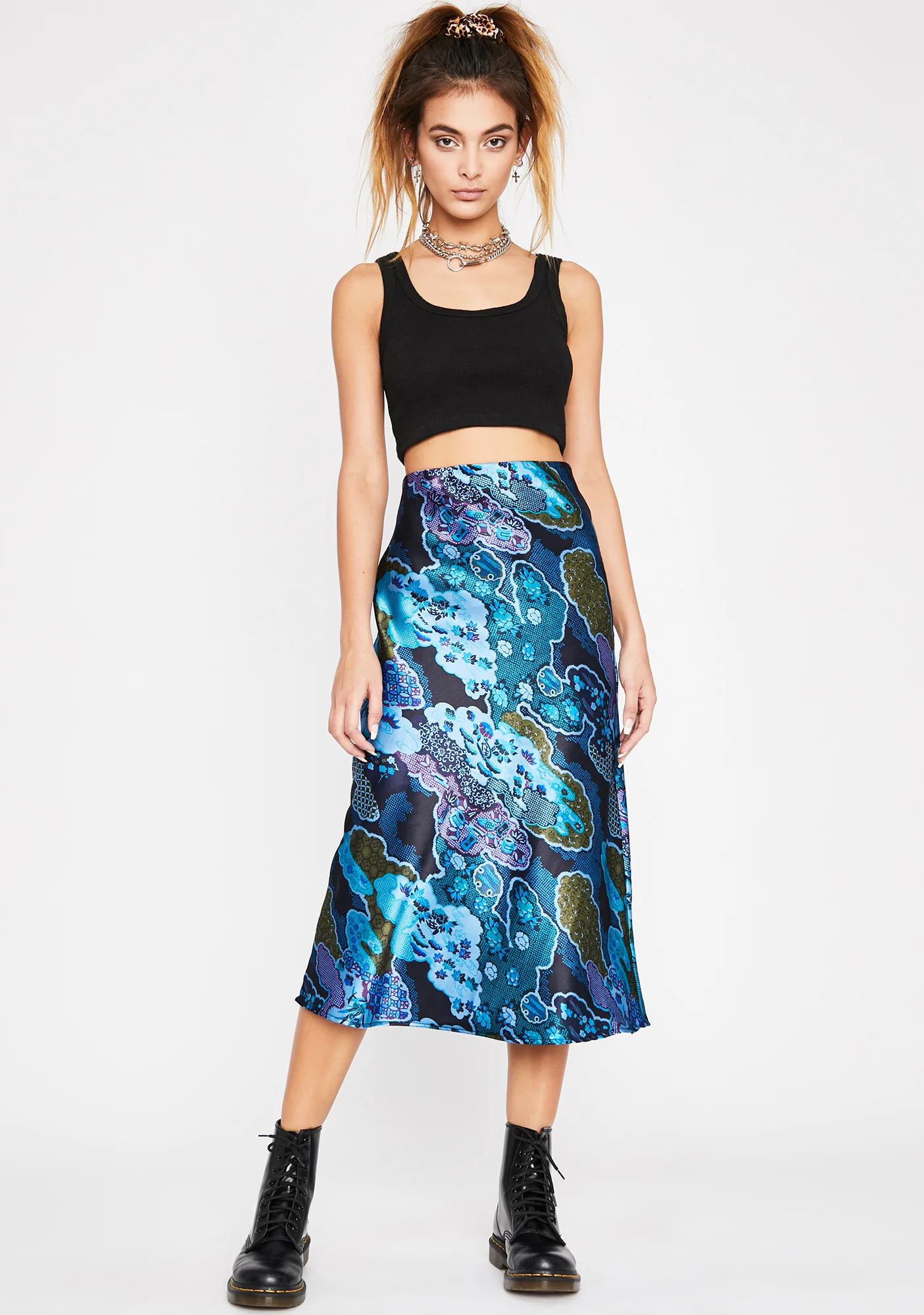 Cobalt Luxury Level Satin Skirt - Image 2