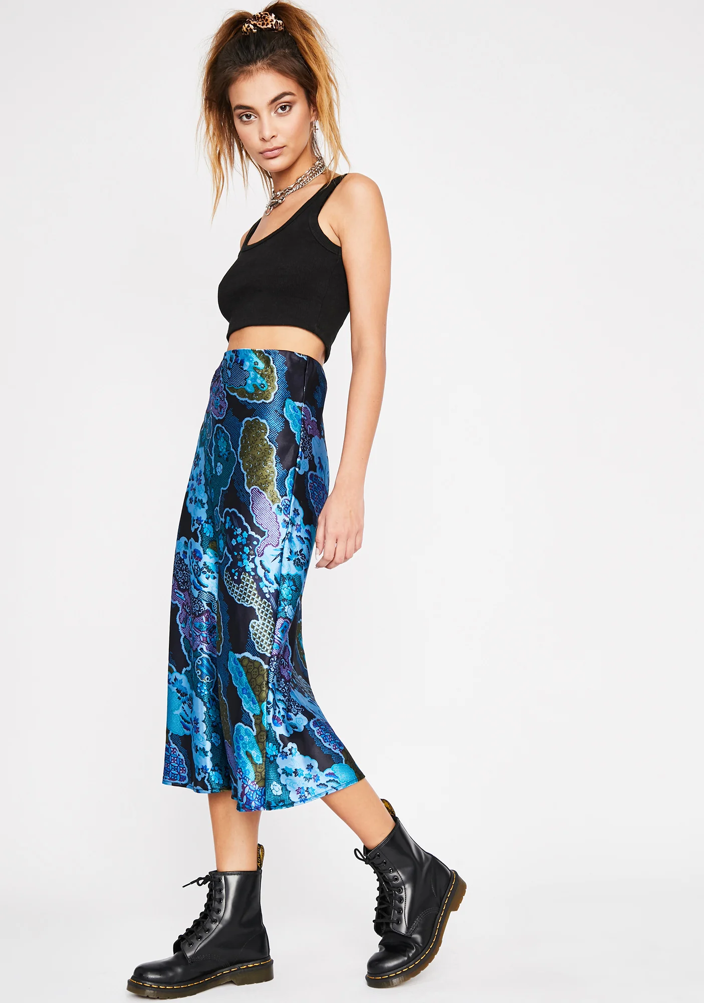 Cobalt Luxury Level Satin Skirt - Image 3