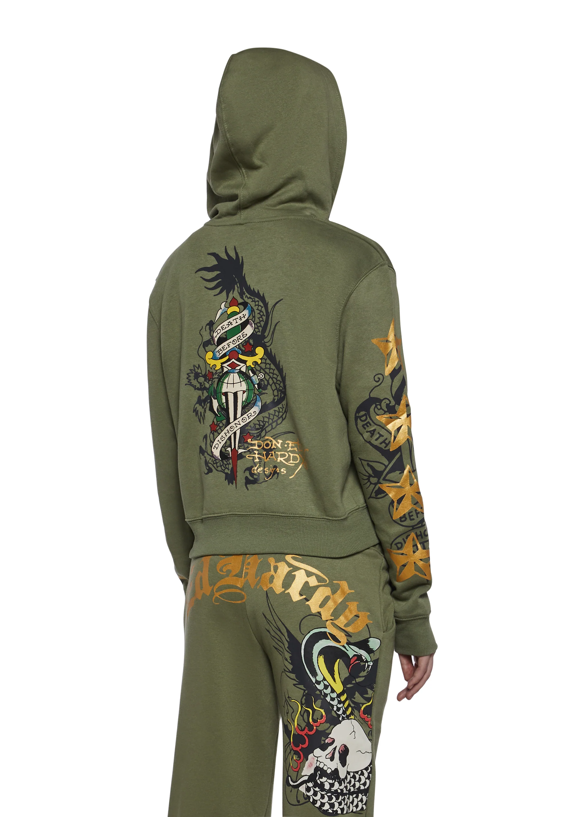 Cobra Flame Zip Front Hoodie - Image 4