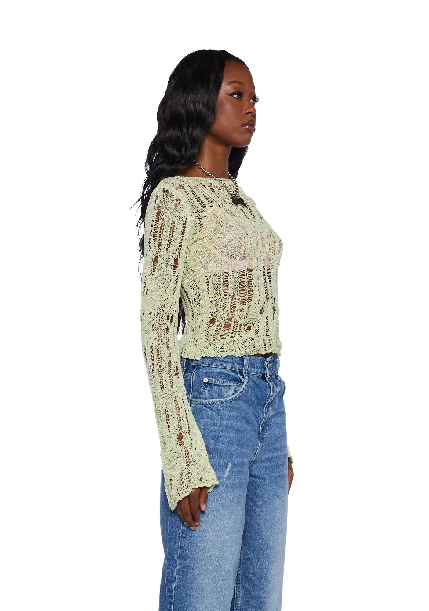 Cobweb Knit Sweater - Image 3