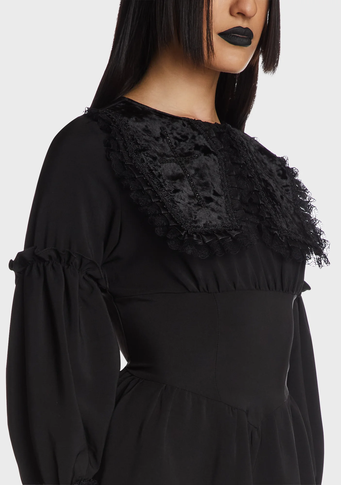 Coffin Collar Gothic Doll Dress - Image 2