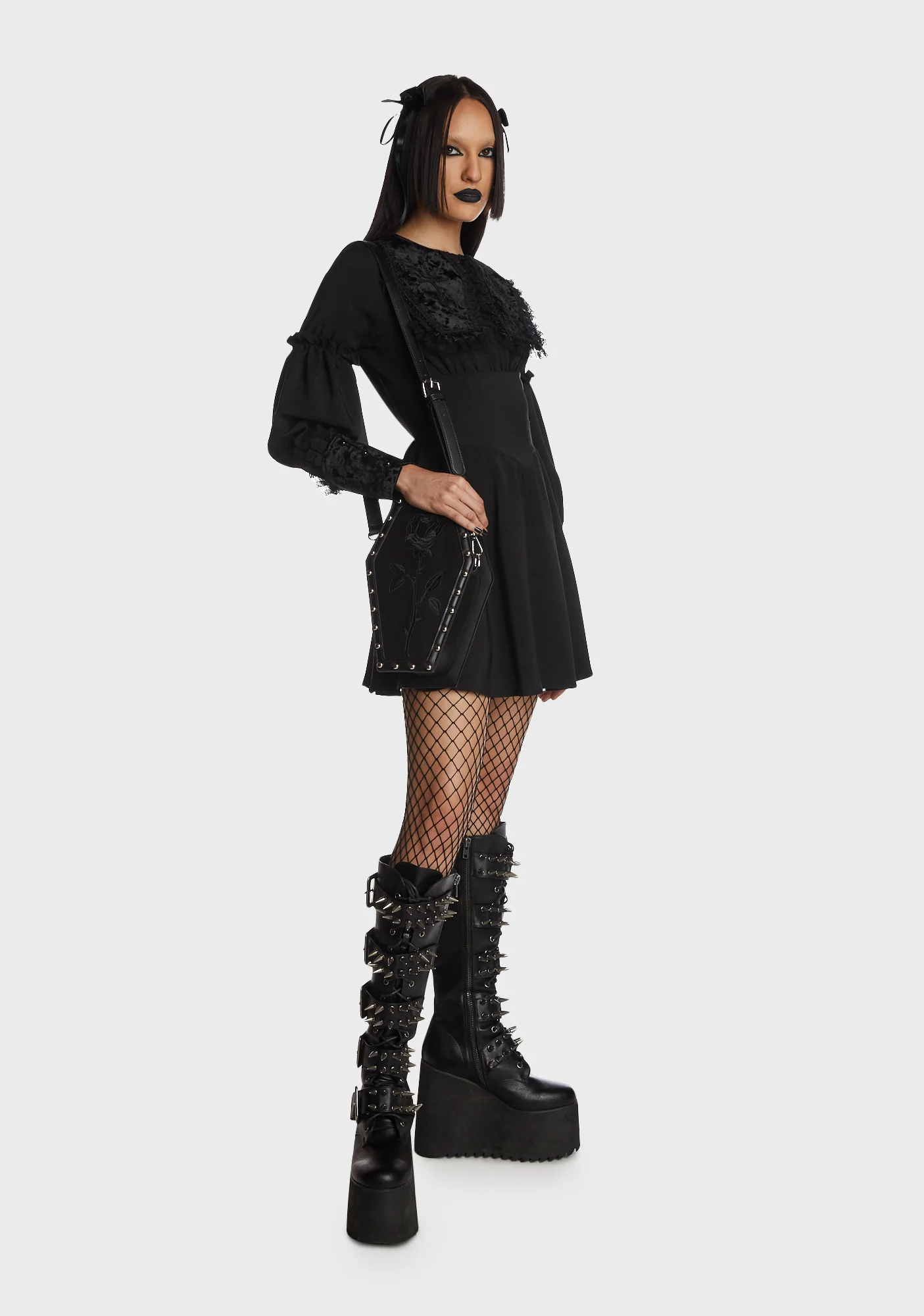 Coffin Collar Gothic Doll Dress - Image 5