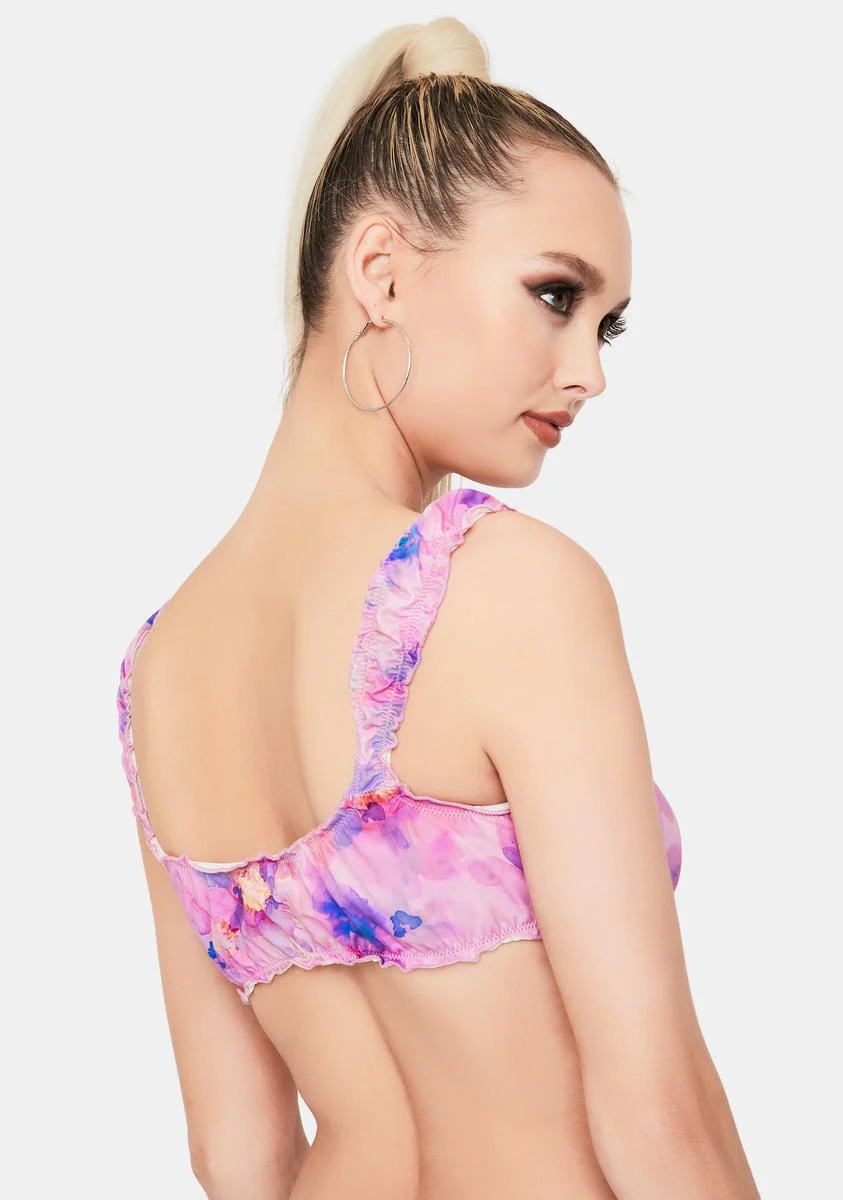 Colby Watercolor Floral Bikini Top - Image 4
