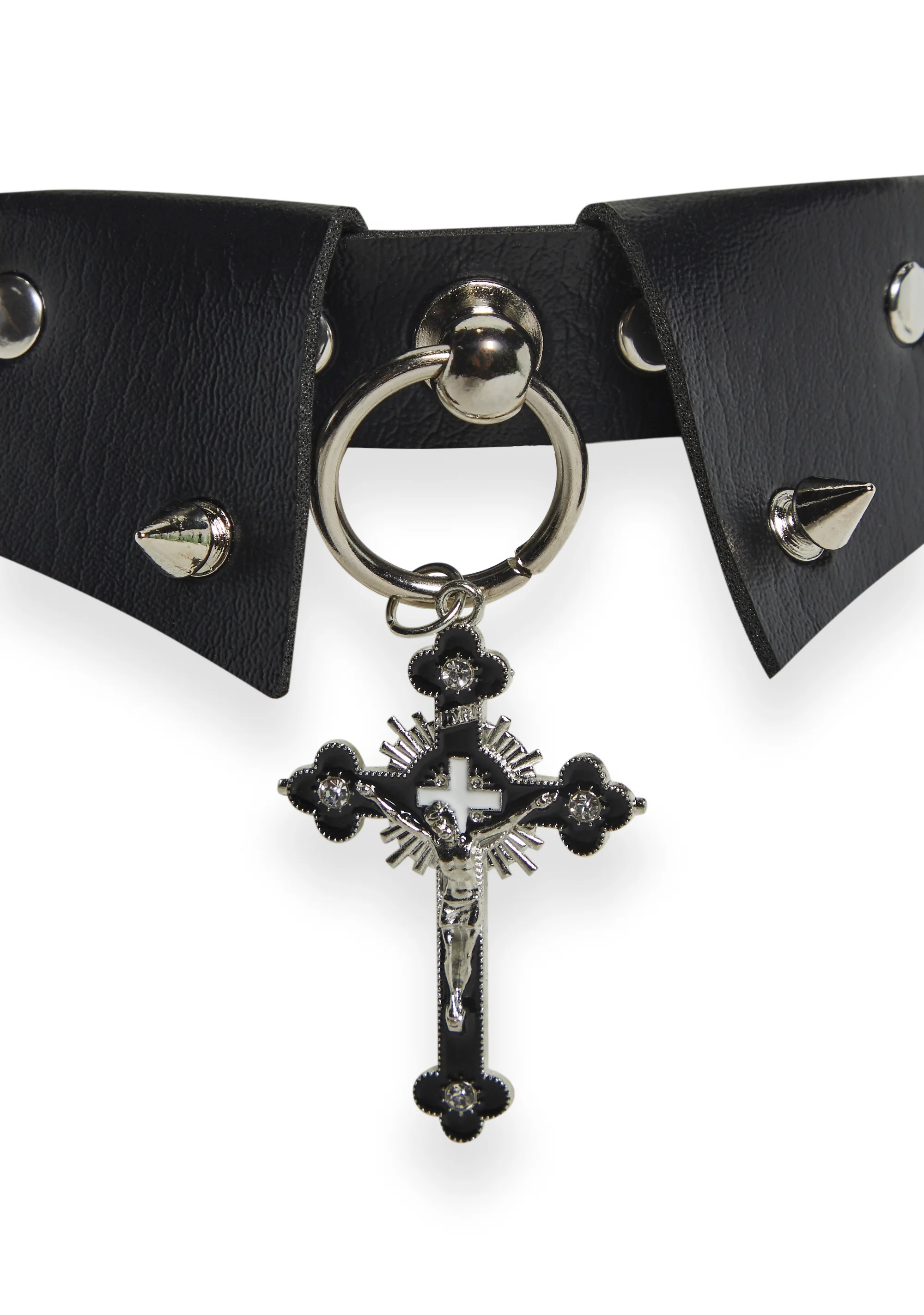 Choker Collar With Cross - Image 3
