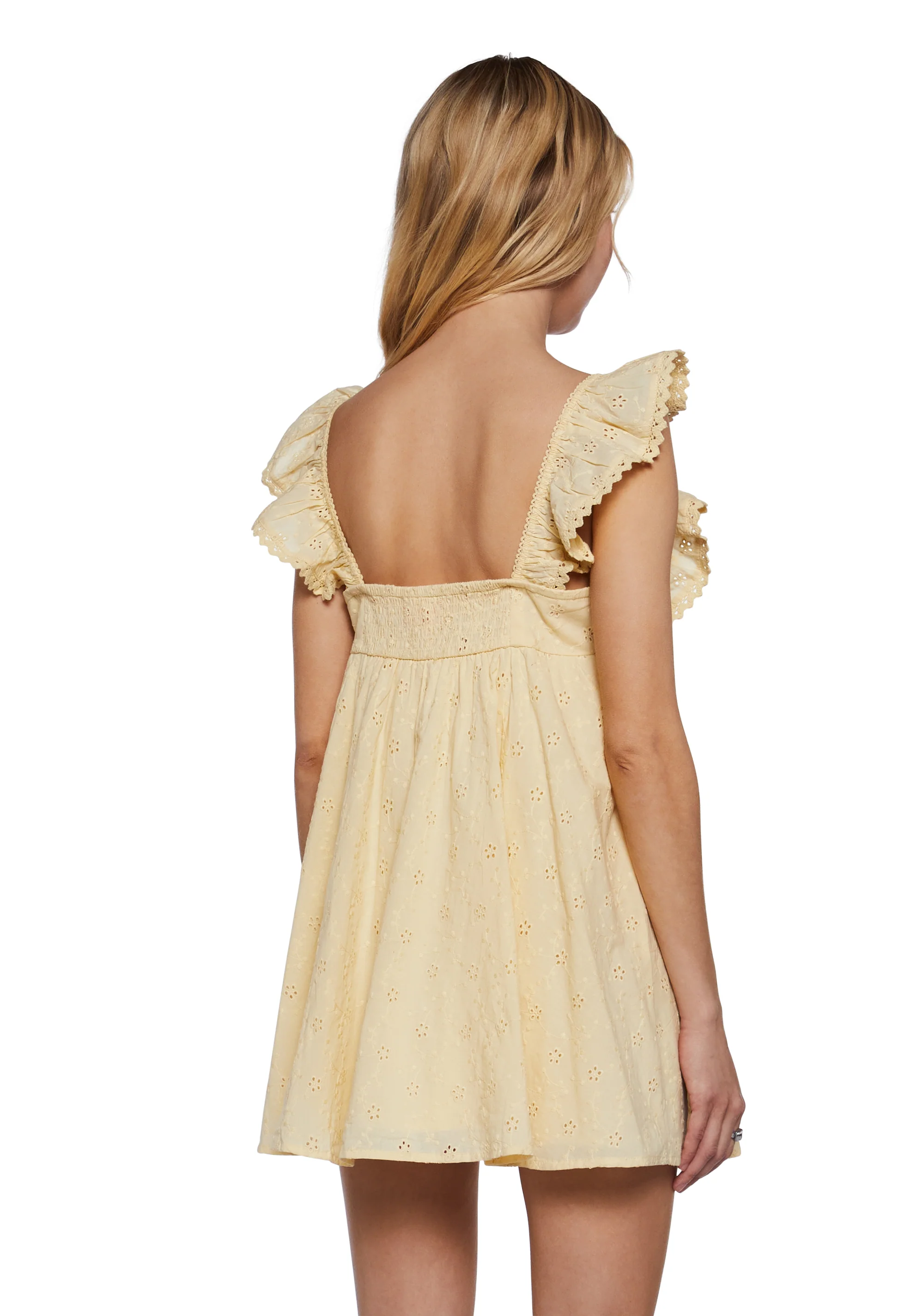 Sunset Stroll Babydoll Dress - Yellow - Image 4
